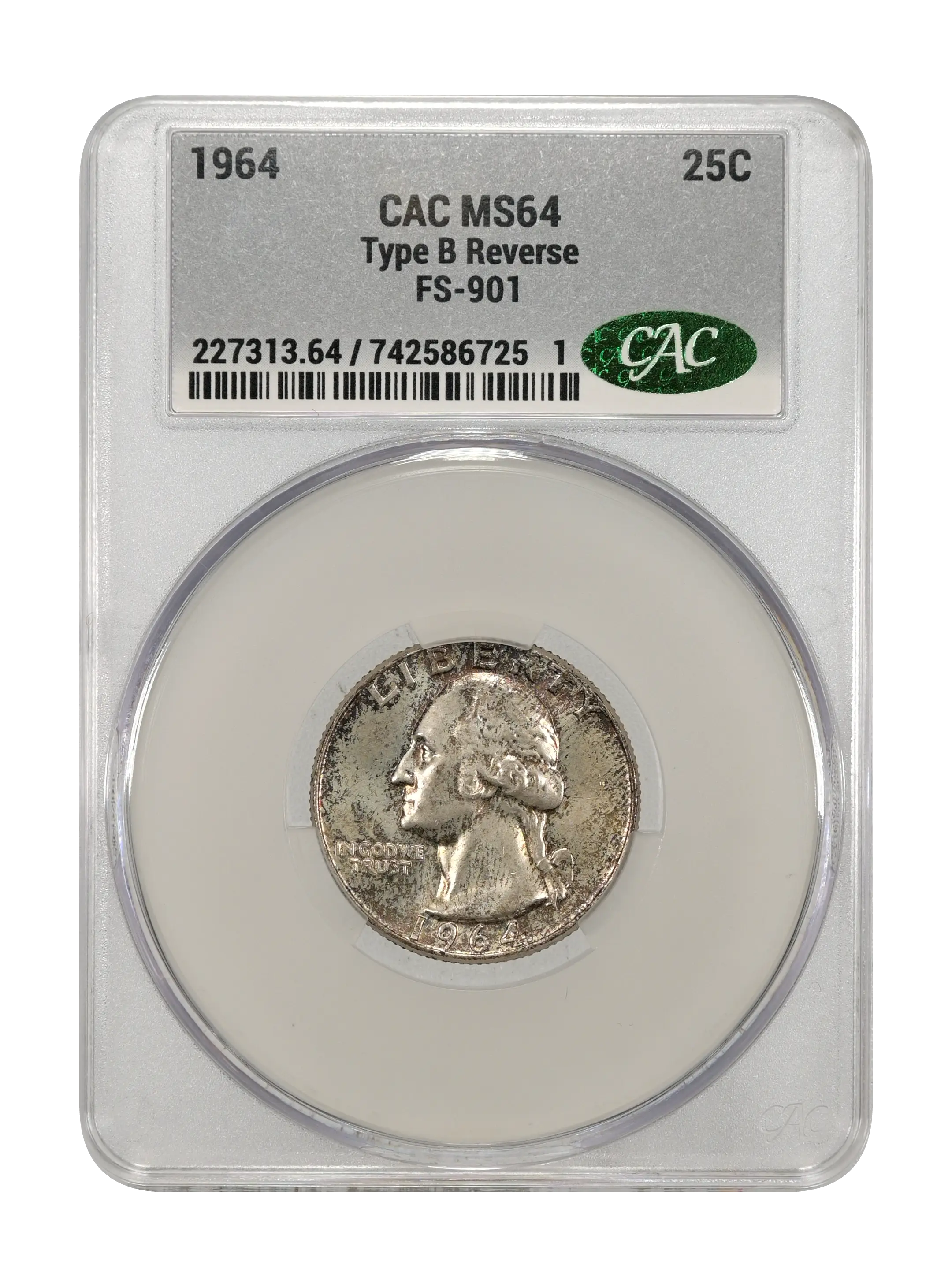 1964 25c Type B Reverse, FS-901 MS thumbnail 15