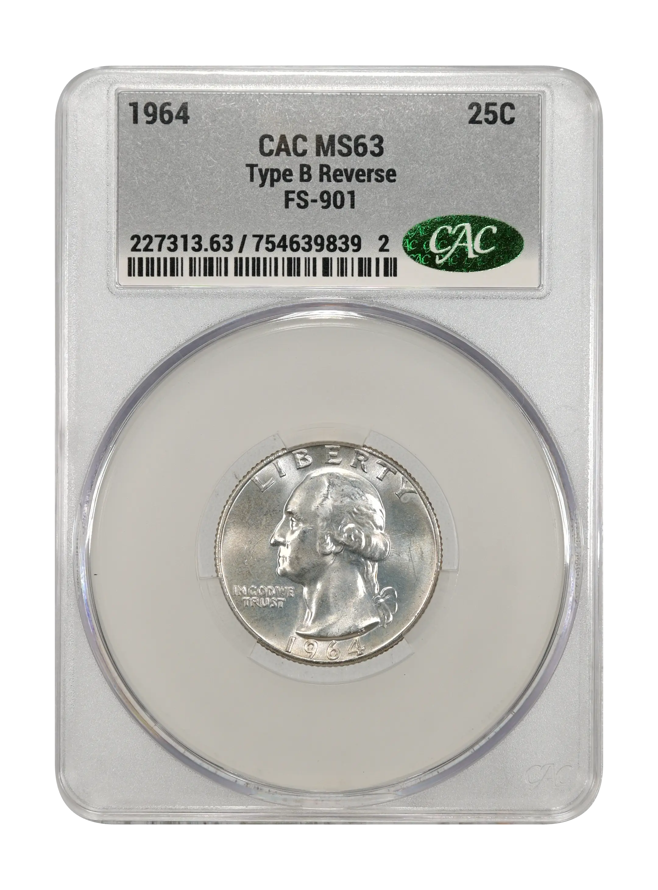 1964 25c Type B Reverse, FS-901 MS thumbnail 16