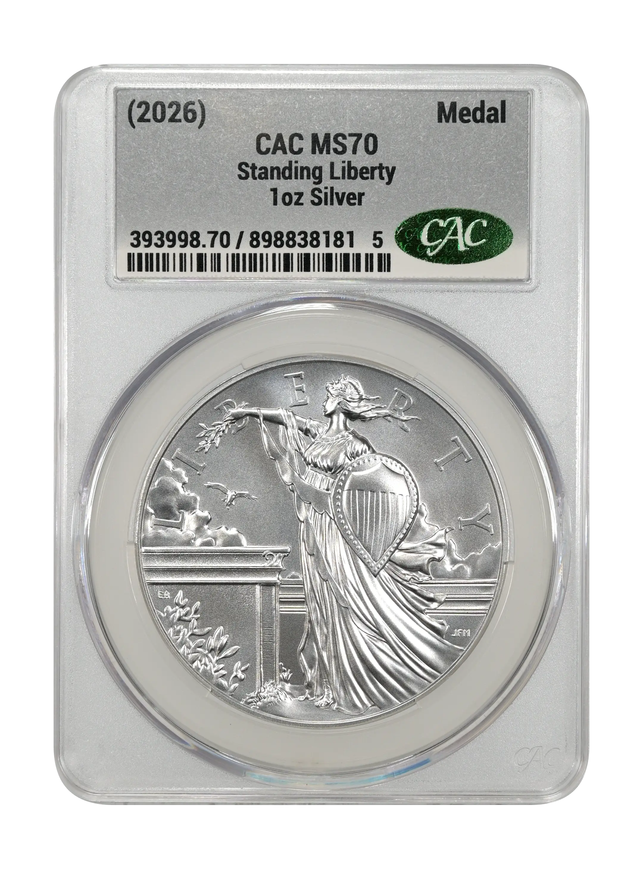 (2026) Medal 1oz Silver, Standing Liberty MS thumbnail 15