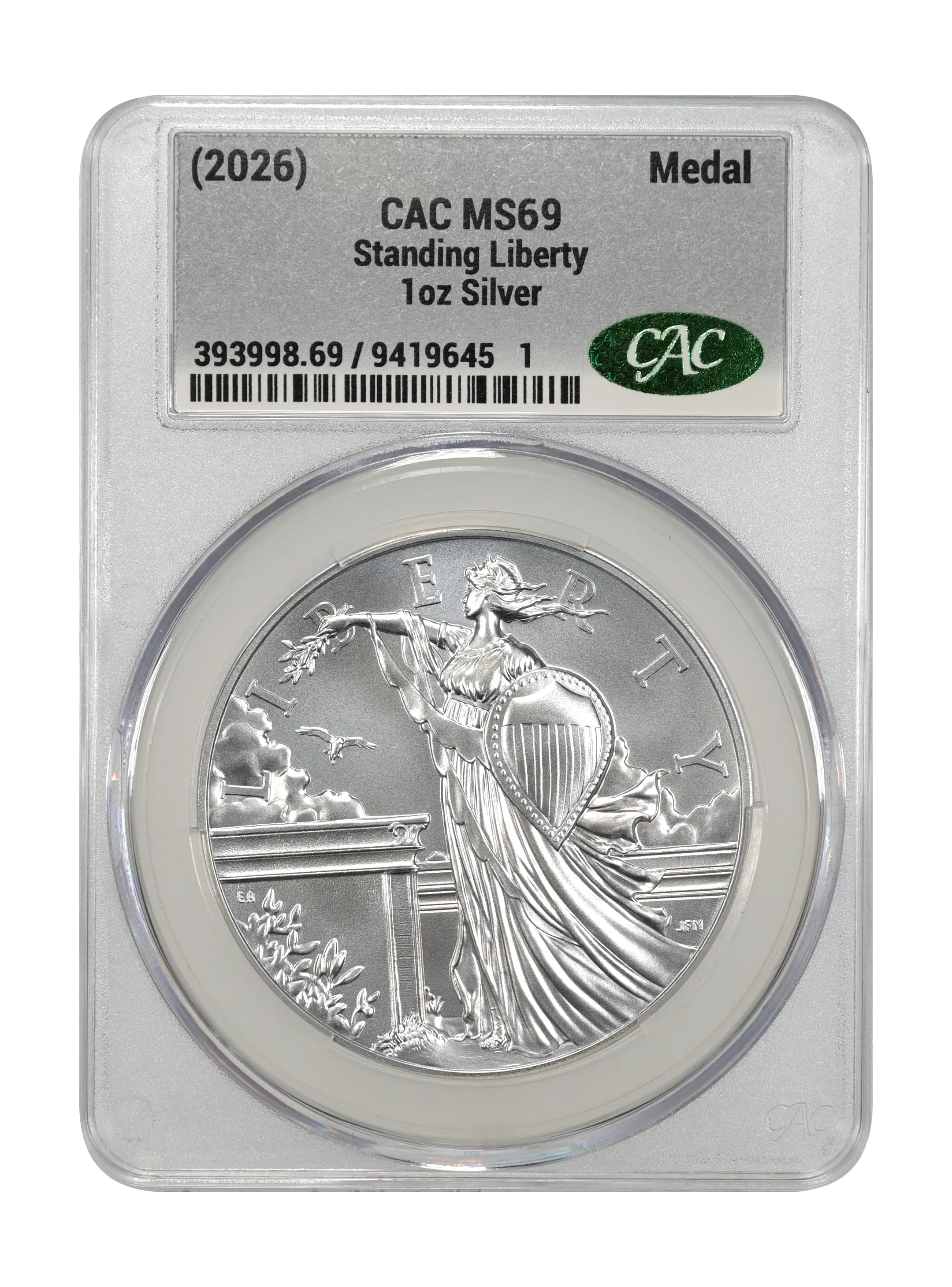 (2026) Medal 1oz Silver, Standing Liberty MS thumbnail 14