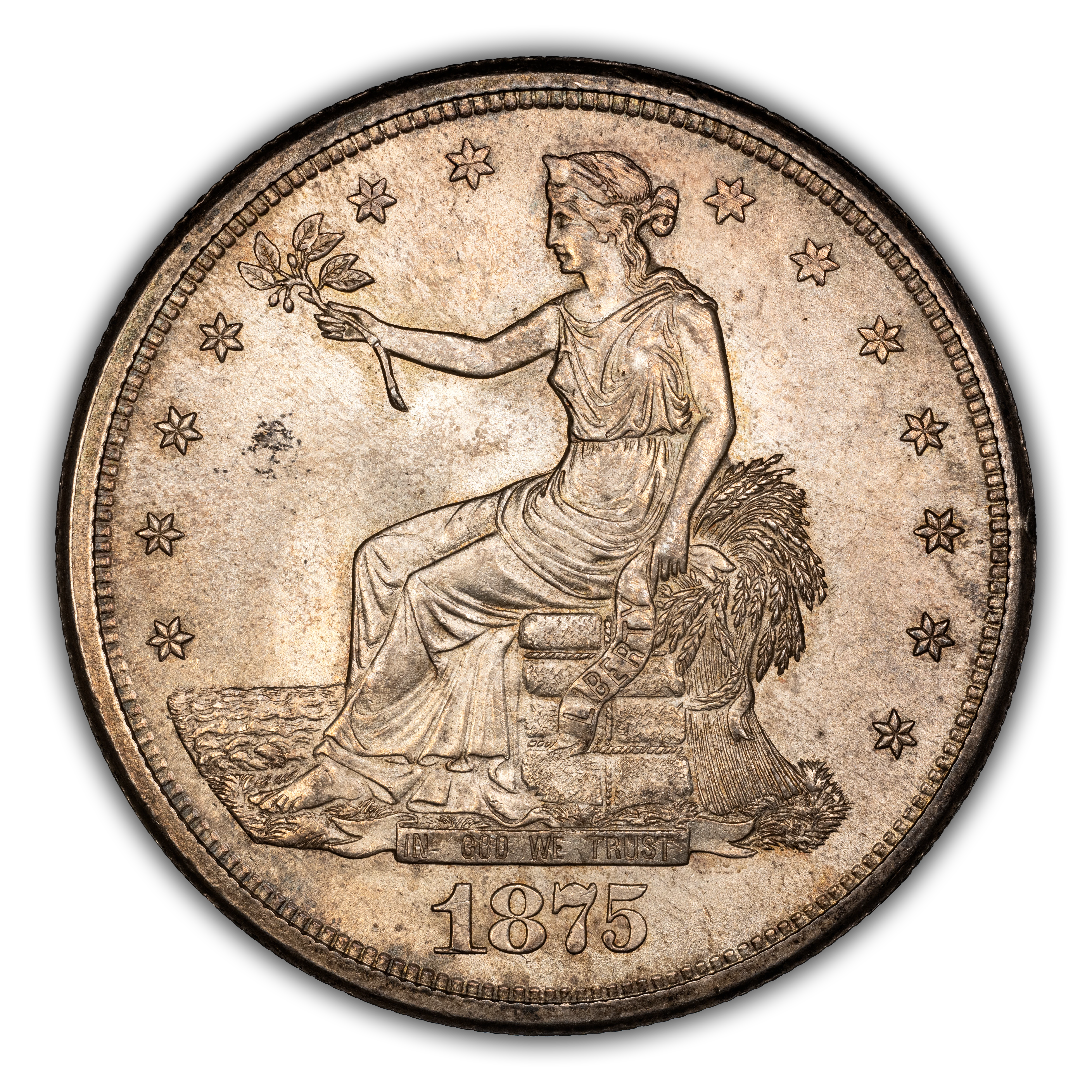 1875-S Trade$ Obverse I, Reverse I MS thumbnail 2