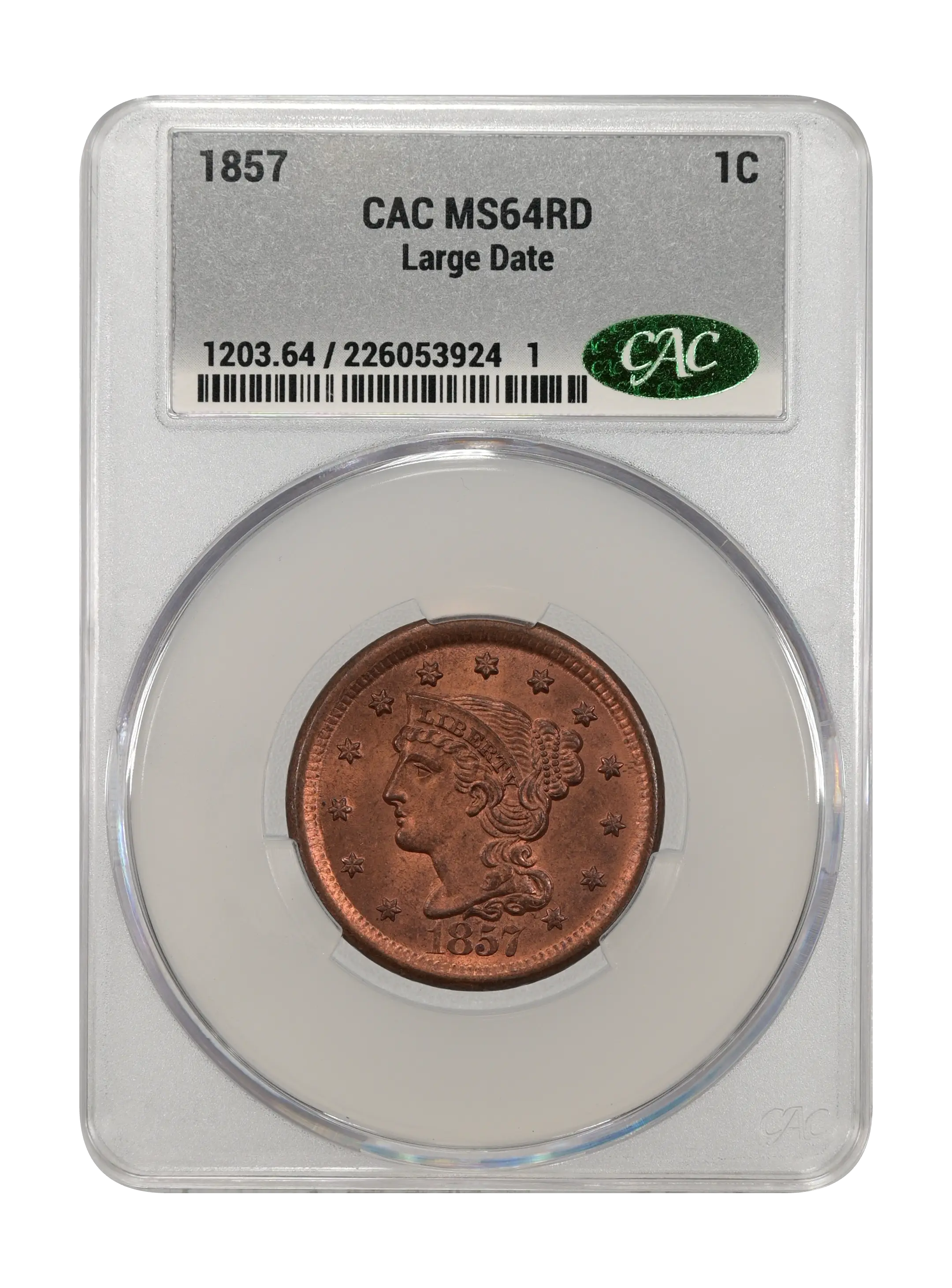 1857 1c Large Date MS RD thumbnail 7