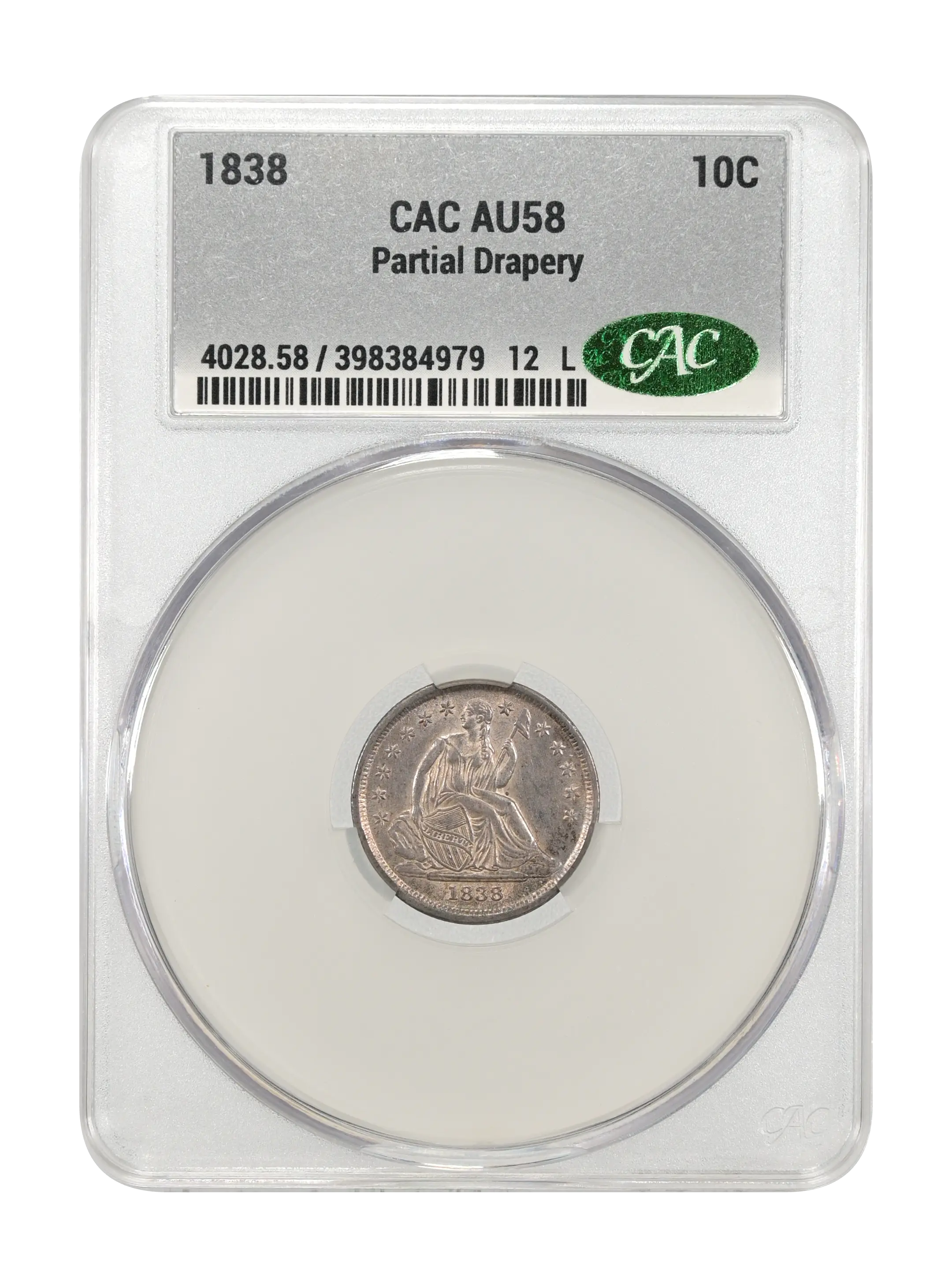 1838 10c Partial Drapery MS thumbnail 20