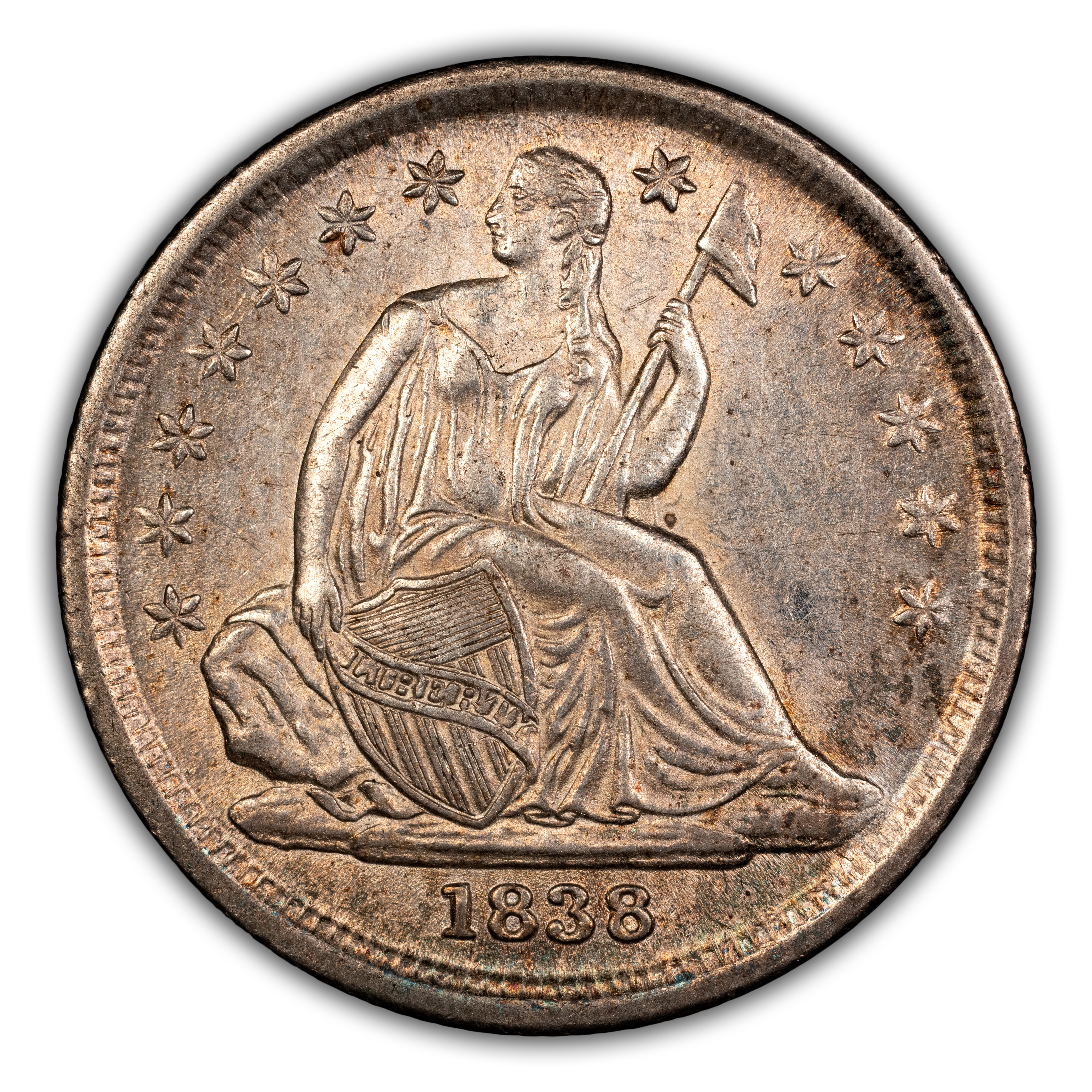 1838 10c Partial Drapery MS thumbnail 3