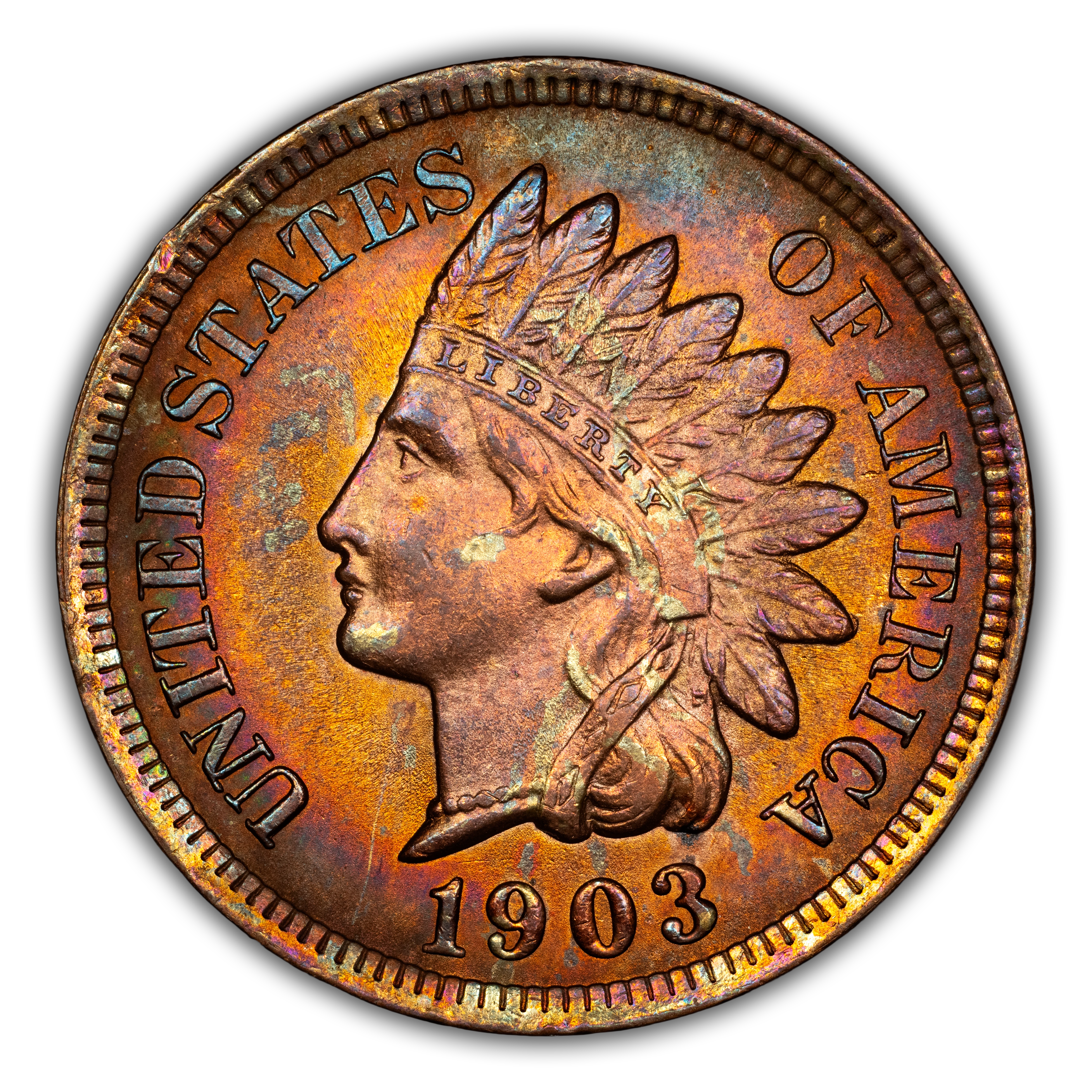 1903 1c Rusted Reverse, S-13 MS BN thumbnail 2