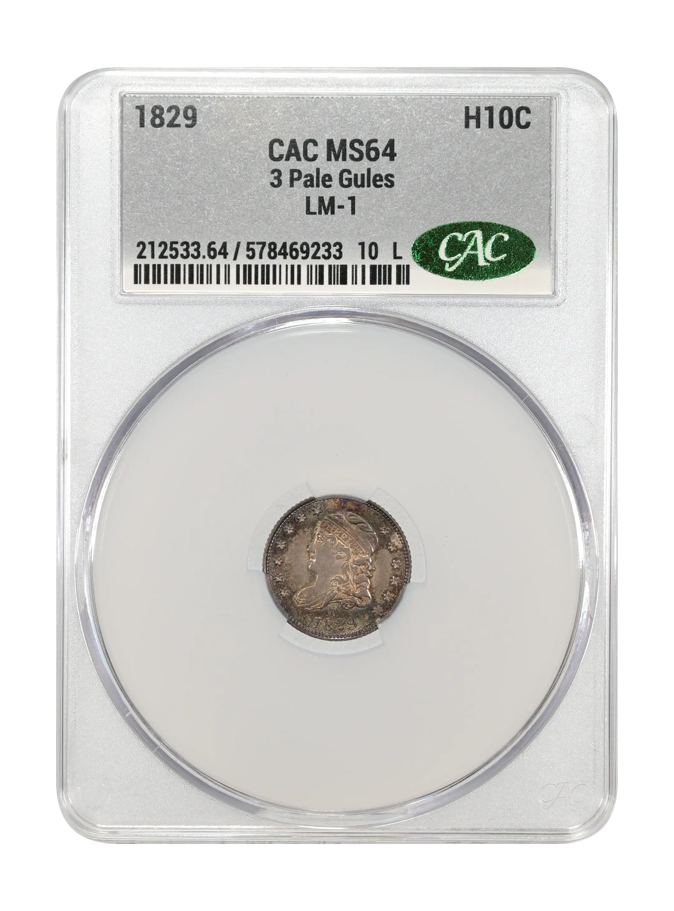 1829 H10c 3 Pale Gules, LM-1 MS thumbnail 6