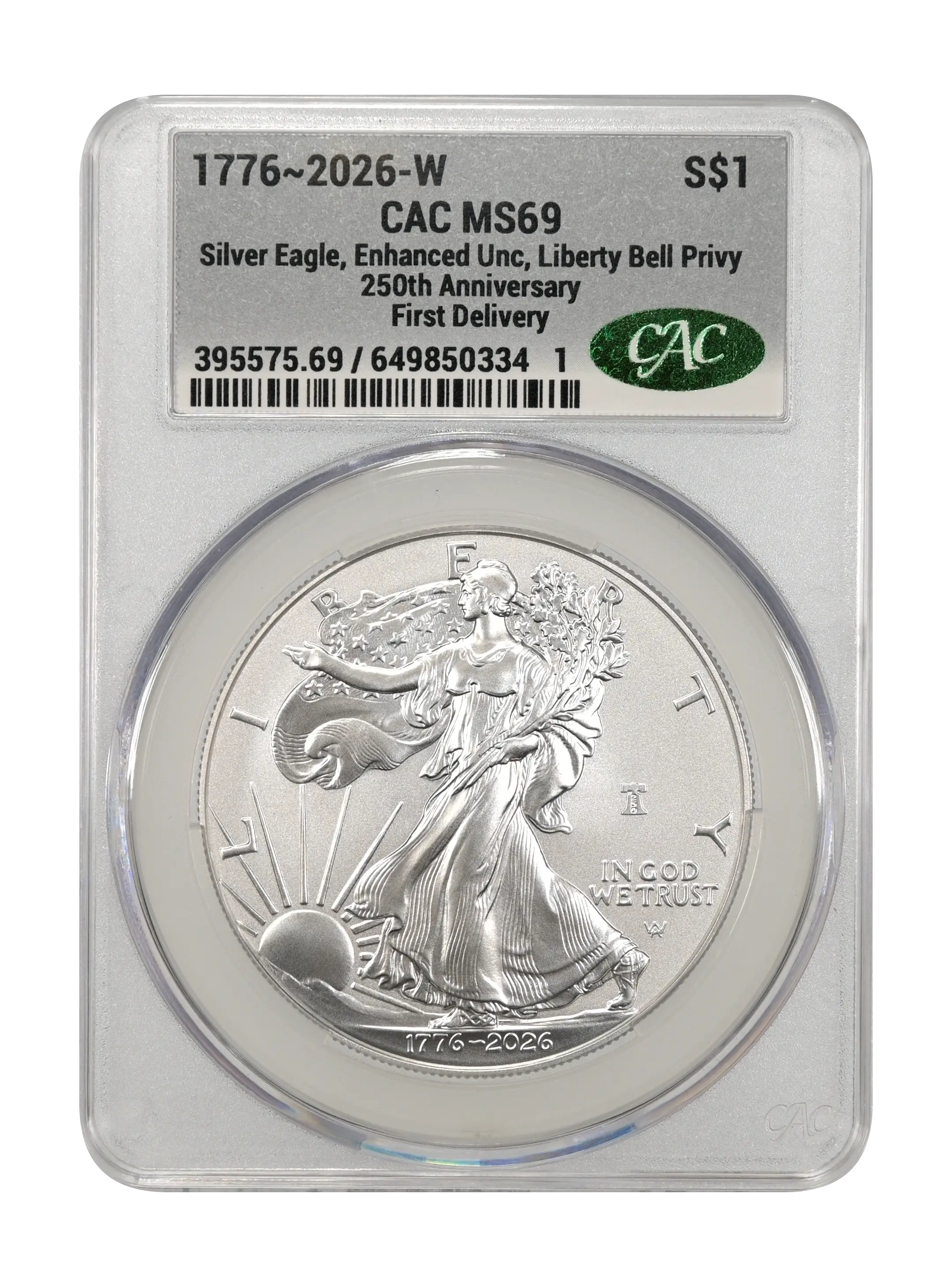 1776~2026-W $1  Silver Eagle, Enhanced Unc, Liberty Bell Privy, 250th Anniversary MS thumbnail 13