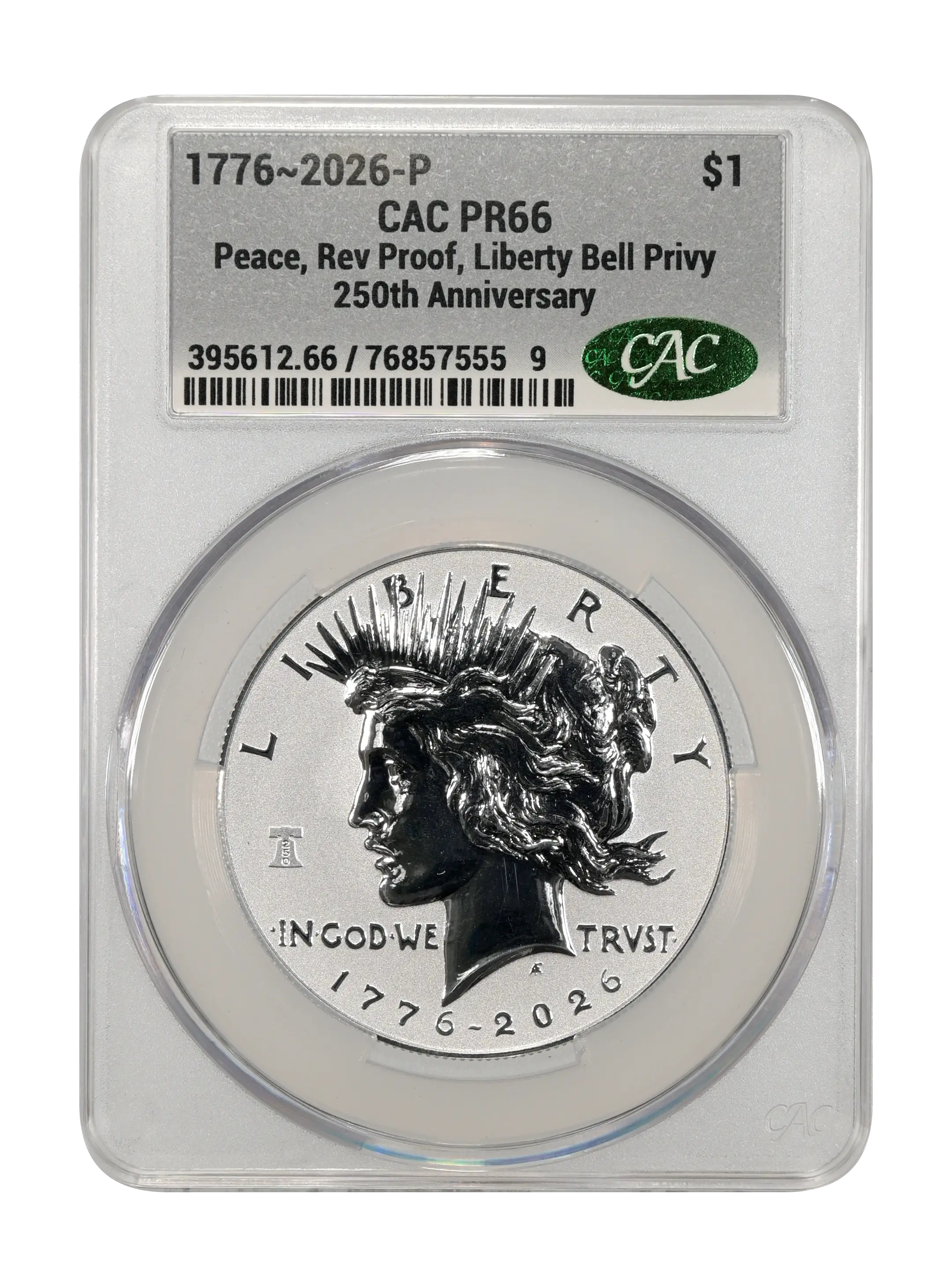 1776~2026-P S$1  Peace, Liberty Bell Privy, Reverse Proof PR thumbnail 9