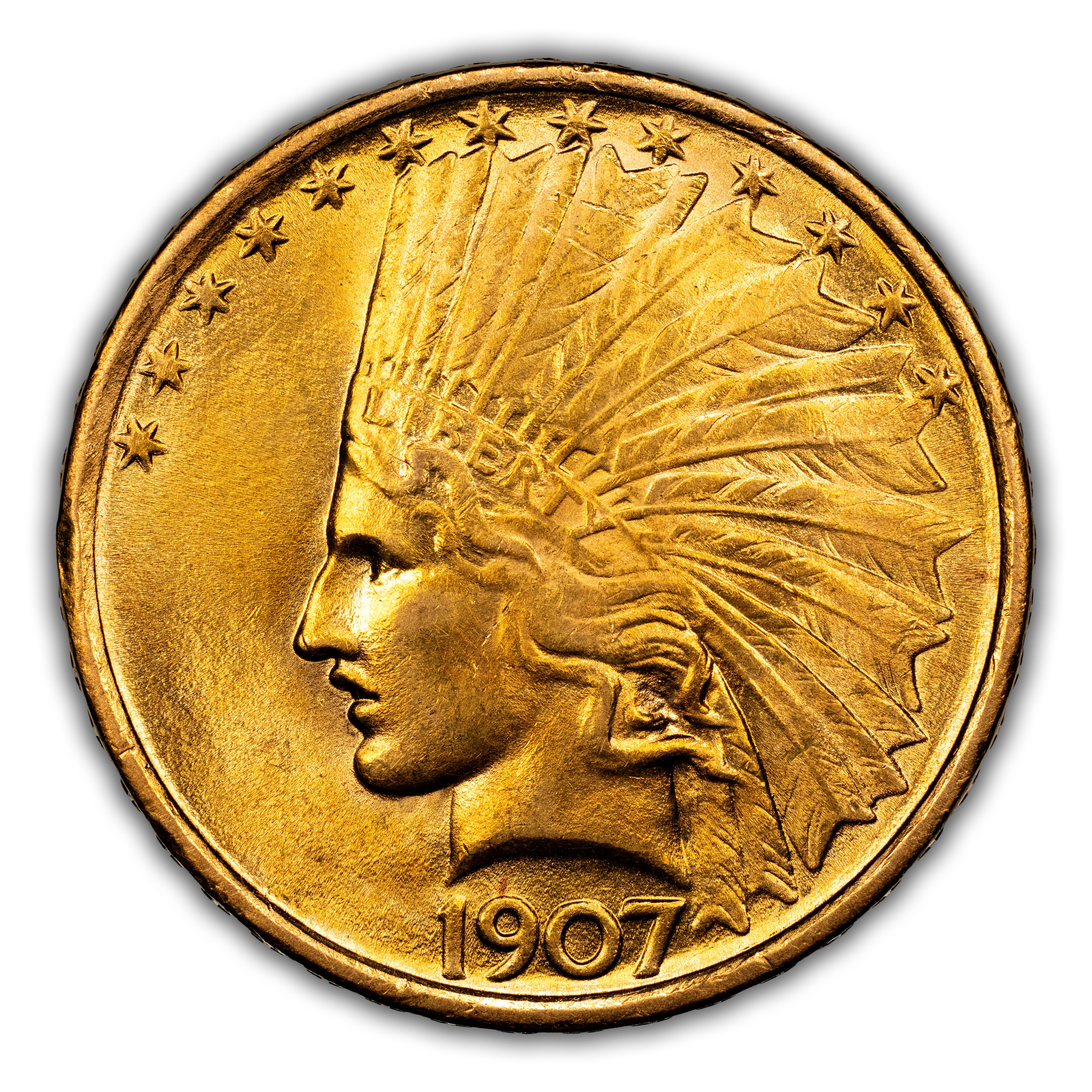 1907 $10  No Motto MS thumbnail 4