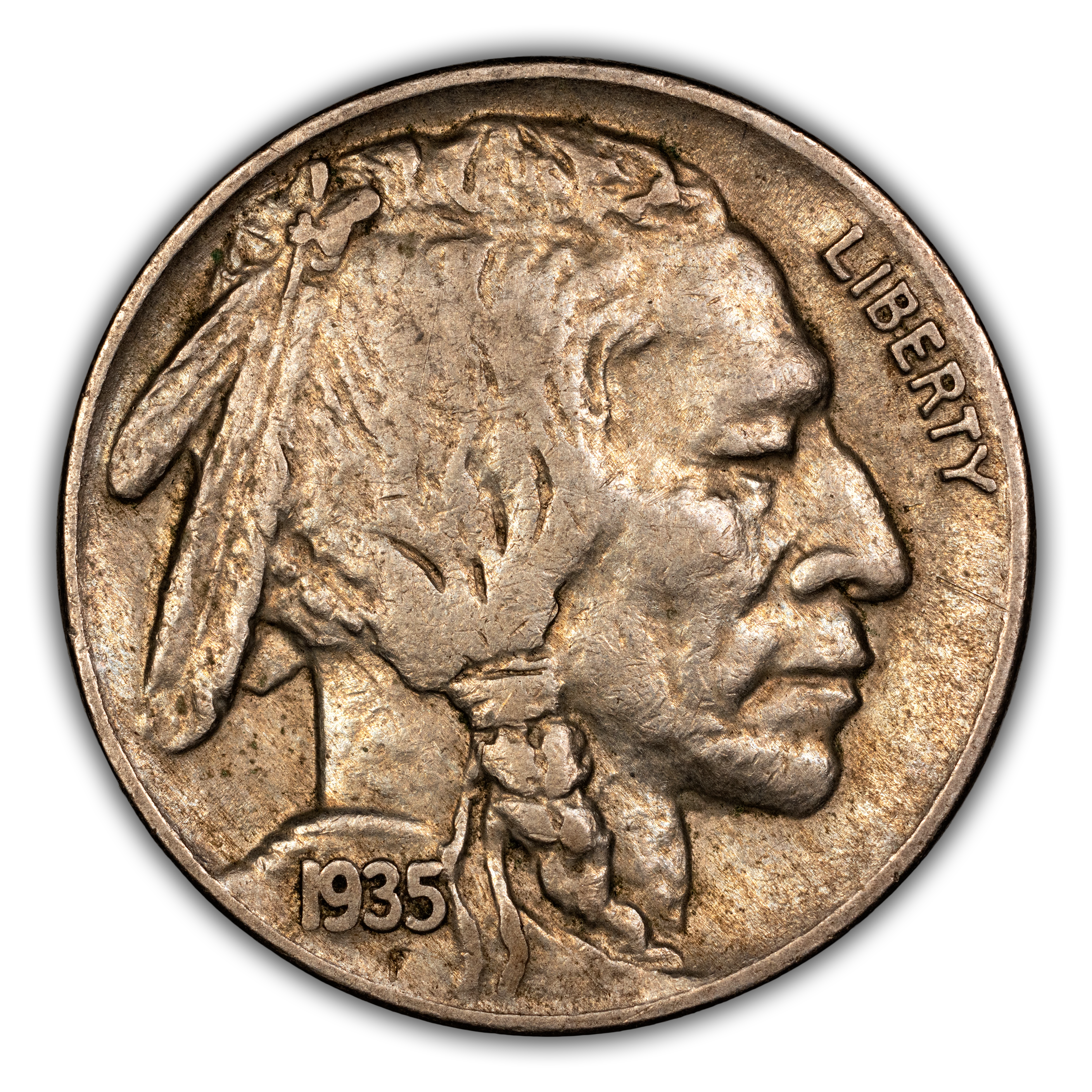 1935 5c Doubled Die Reverse, FS-803 MS thumbnail 2