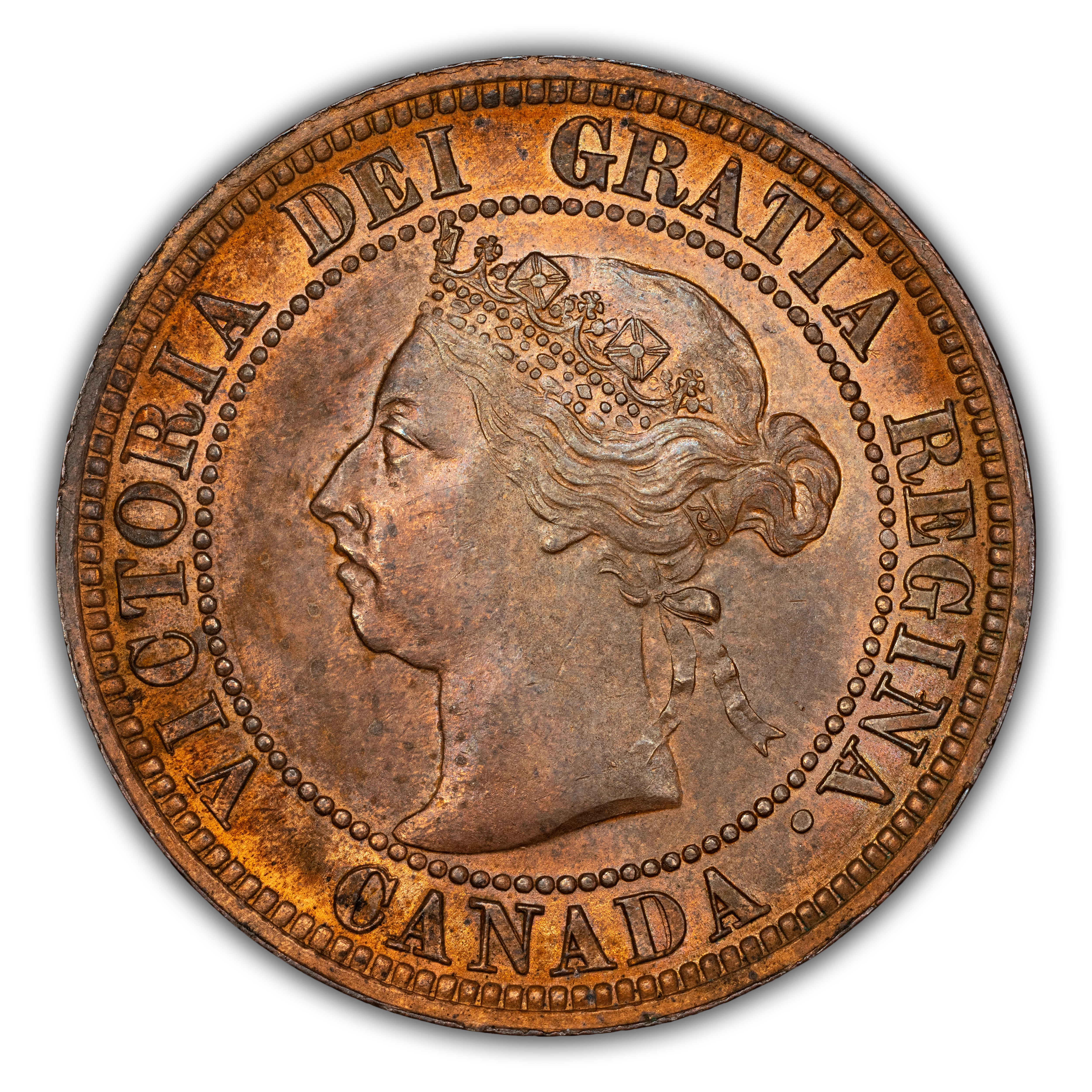 1891 1c Small Date, Small Leaves, Obverse 3a MS BN
