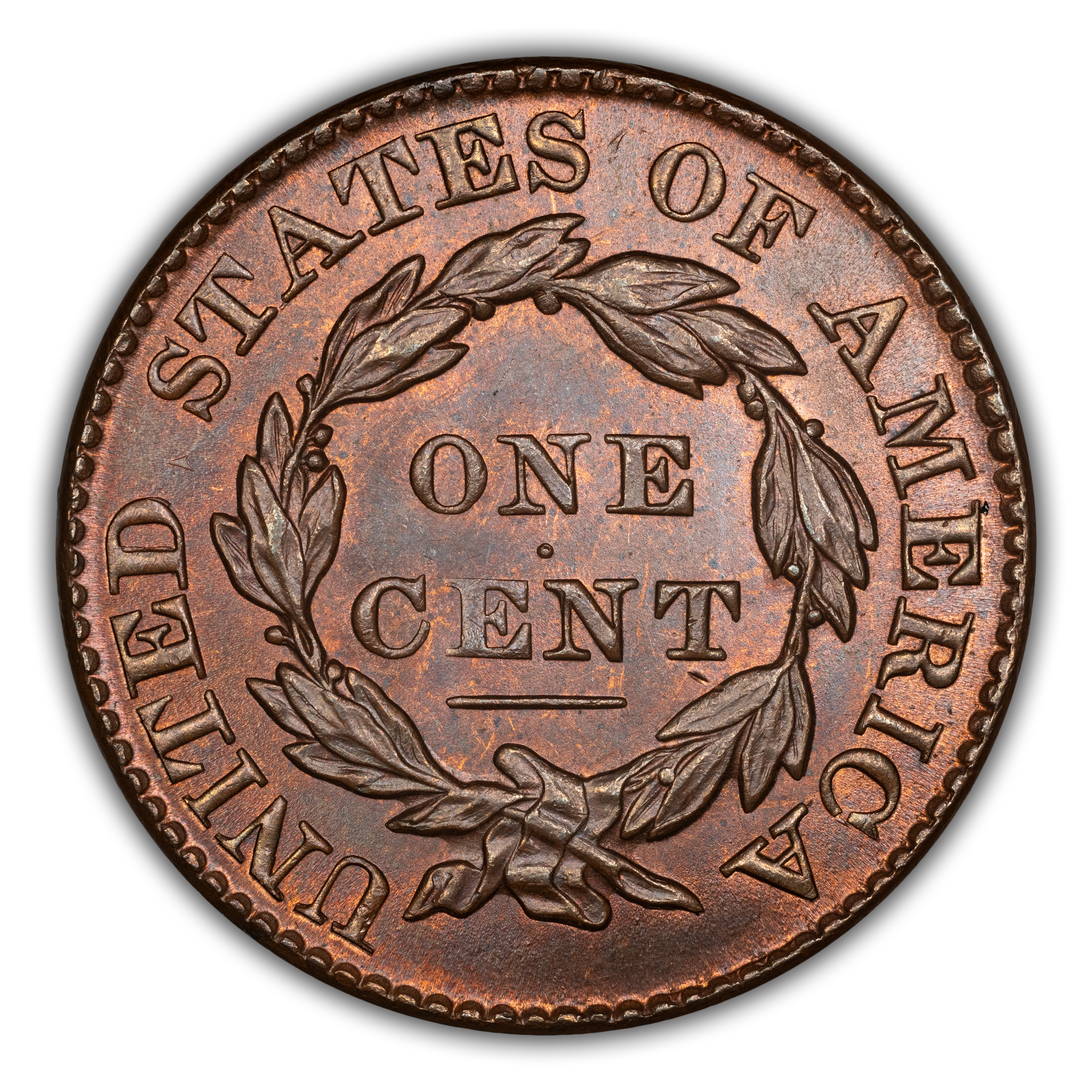 1828 1c Large Narrow Date, N-6 MS RB thumbnail 4