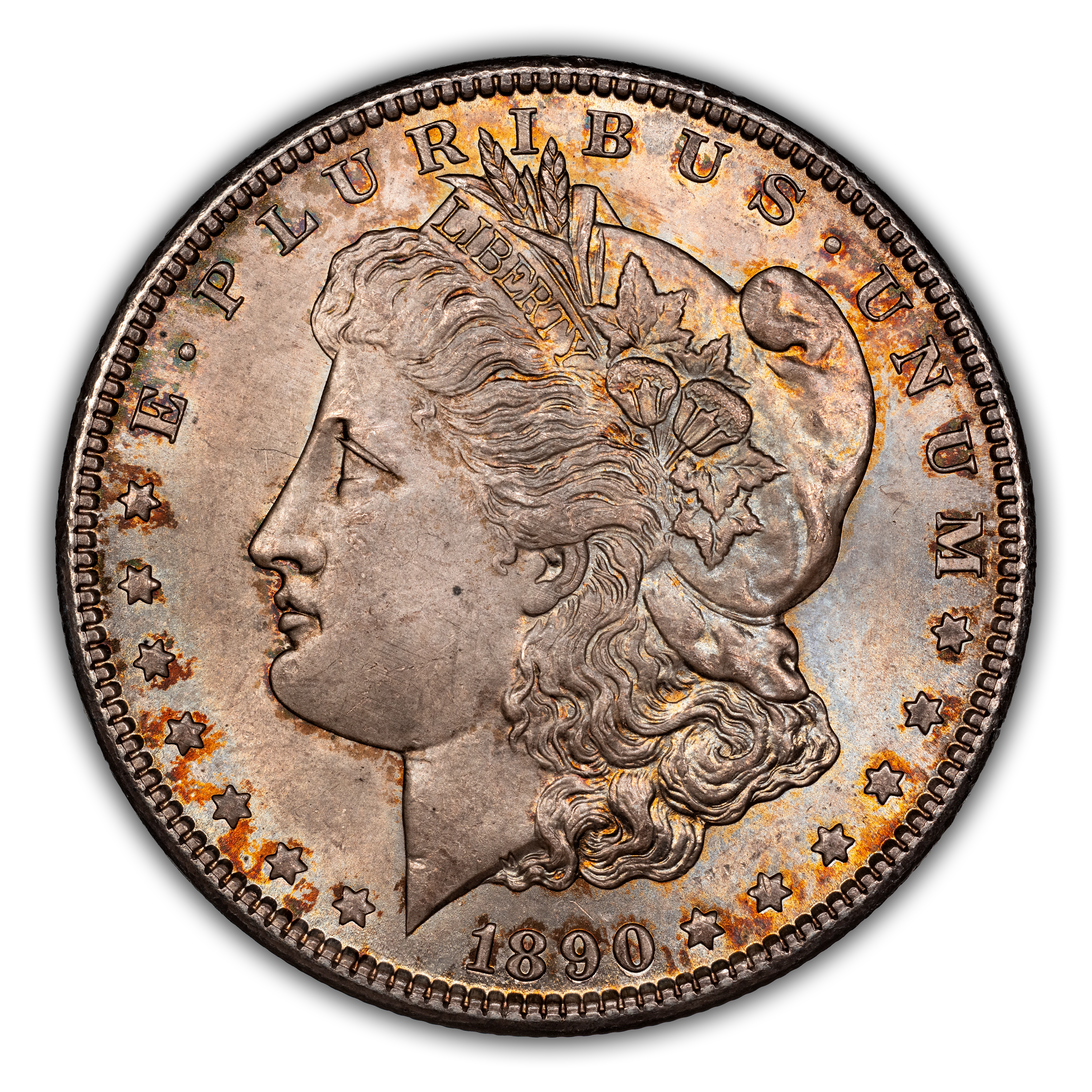 1890-CC $1  Doubled Profile, VAM-14 MS thumbnail 2