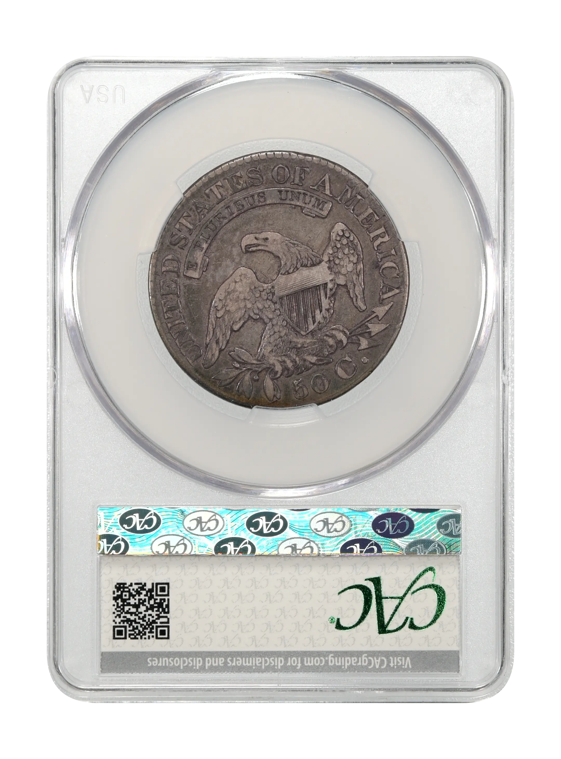 1828 50c Square Base 2, Small 8s, Large Letters, O-123 MS thumbnail 7