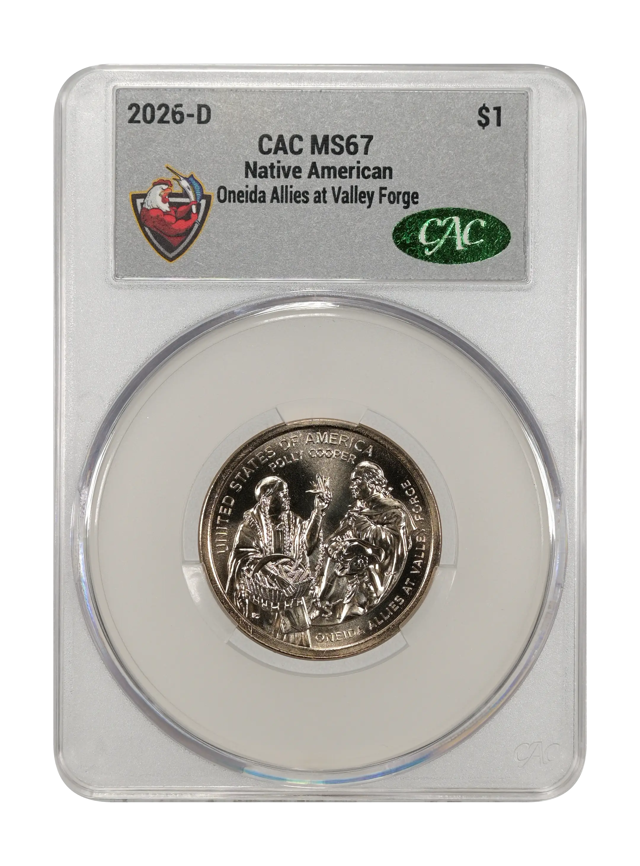 2026-D $1  Native American, Oneida Allies at Valley Forge MS PL thumbnail 5