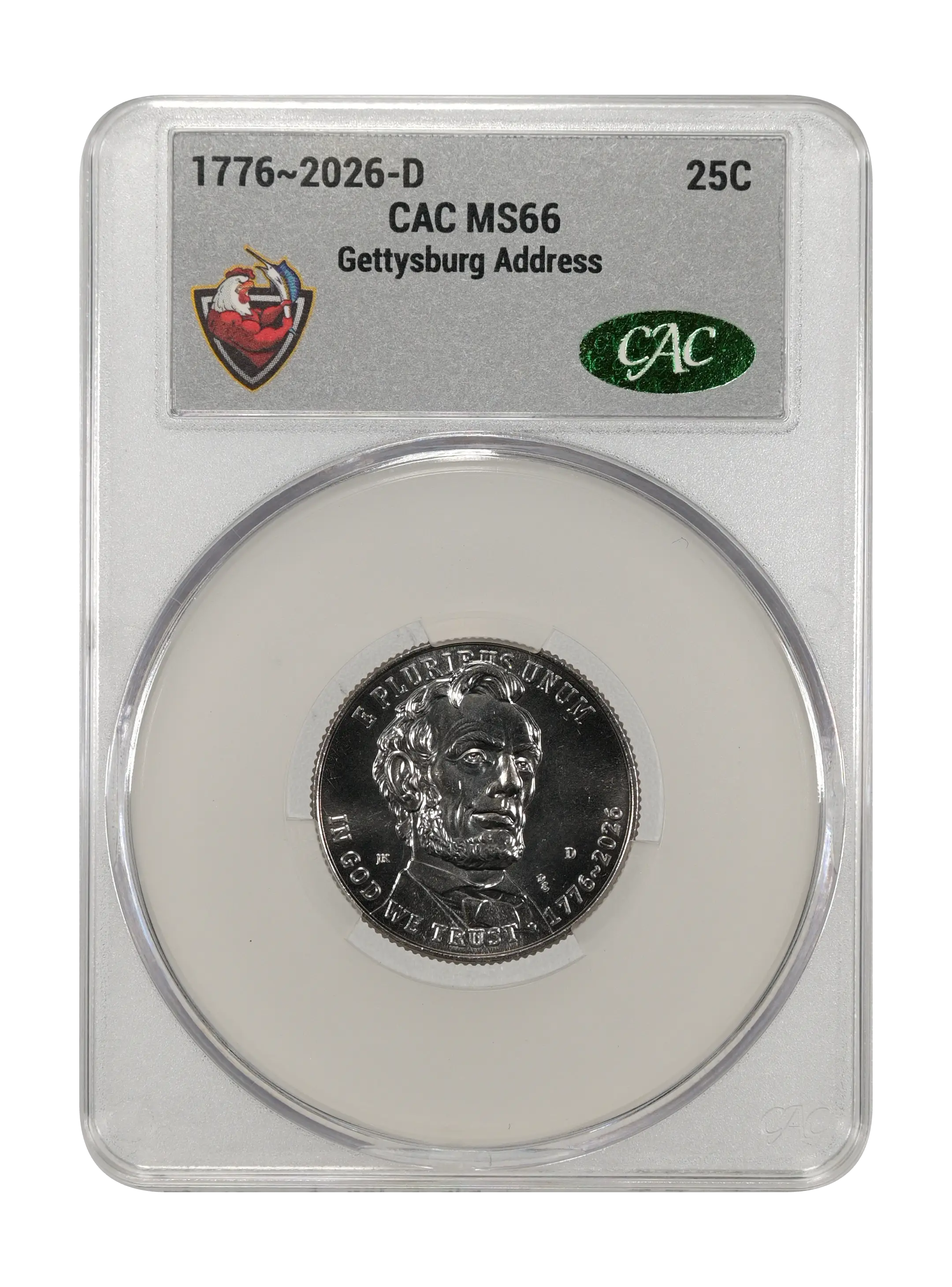 1776~2026-D 25c Gettysburg Address MS thumbnail 4