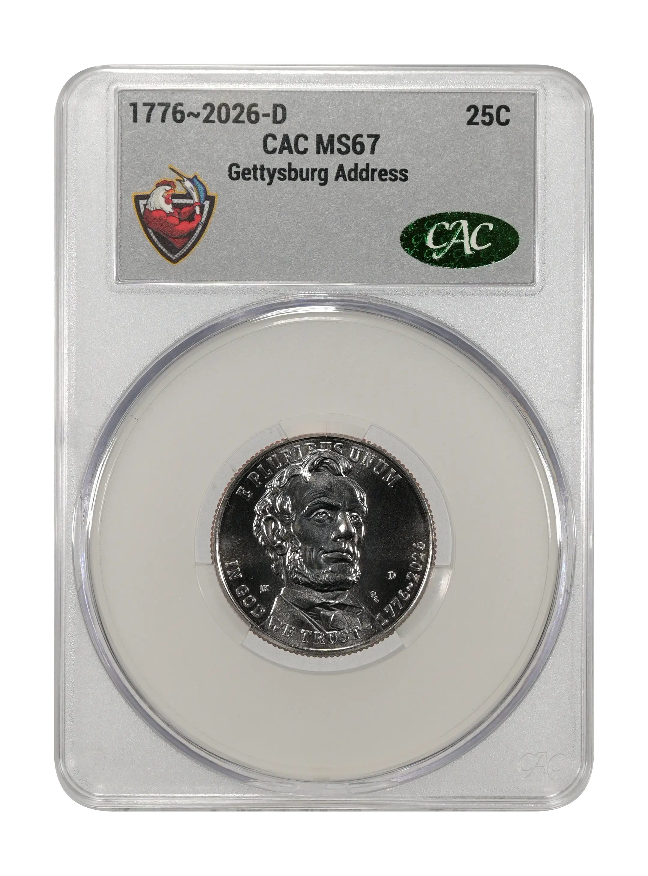 1776~2026-D 25c Gettysburg Address MS thumbnail 5