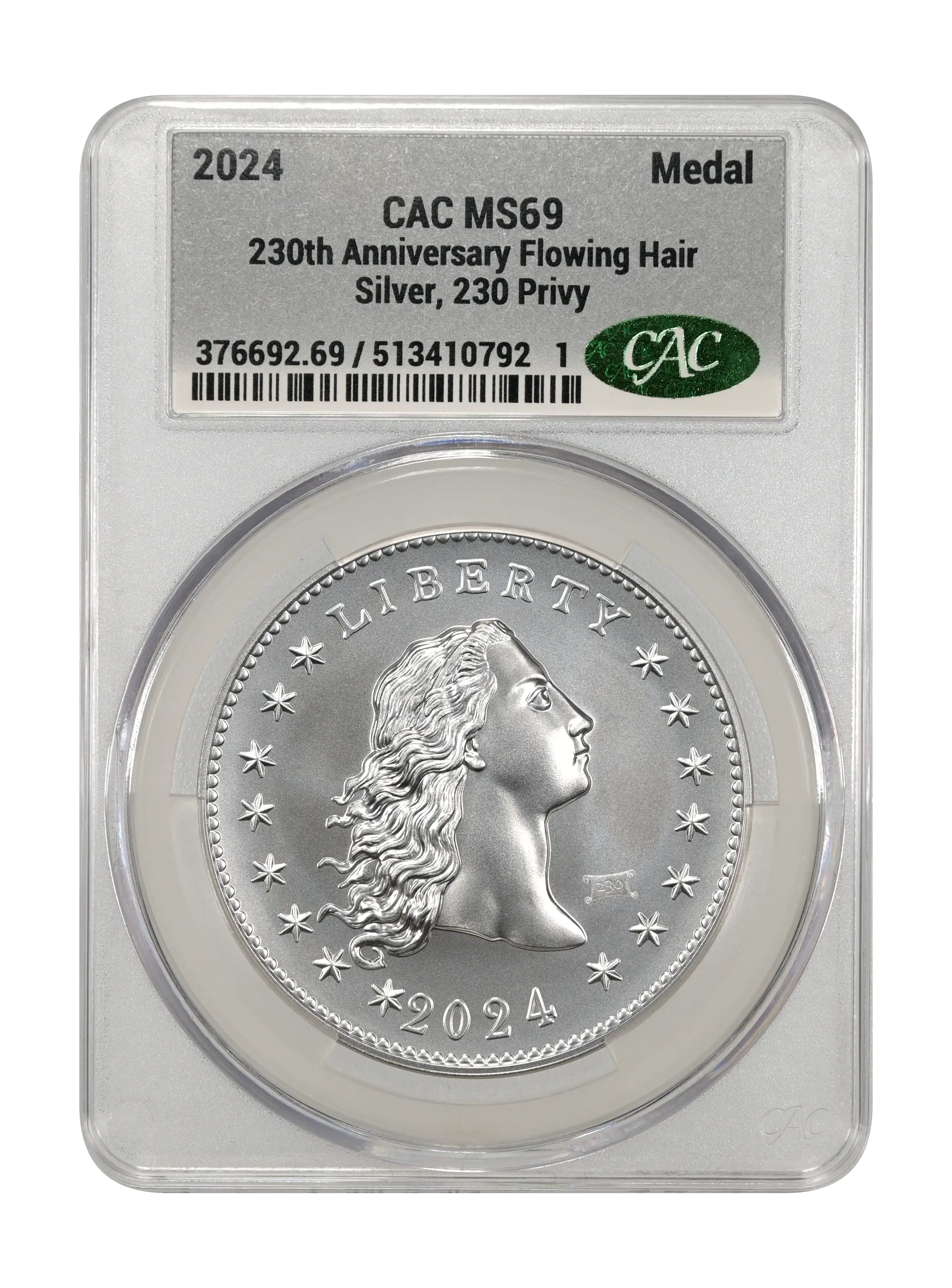 2024 Medal 230th Anniversary Flowing Hair, Silver, 230 Privy MS thumbnail 19