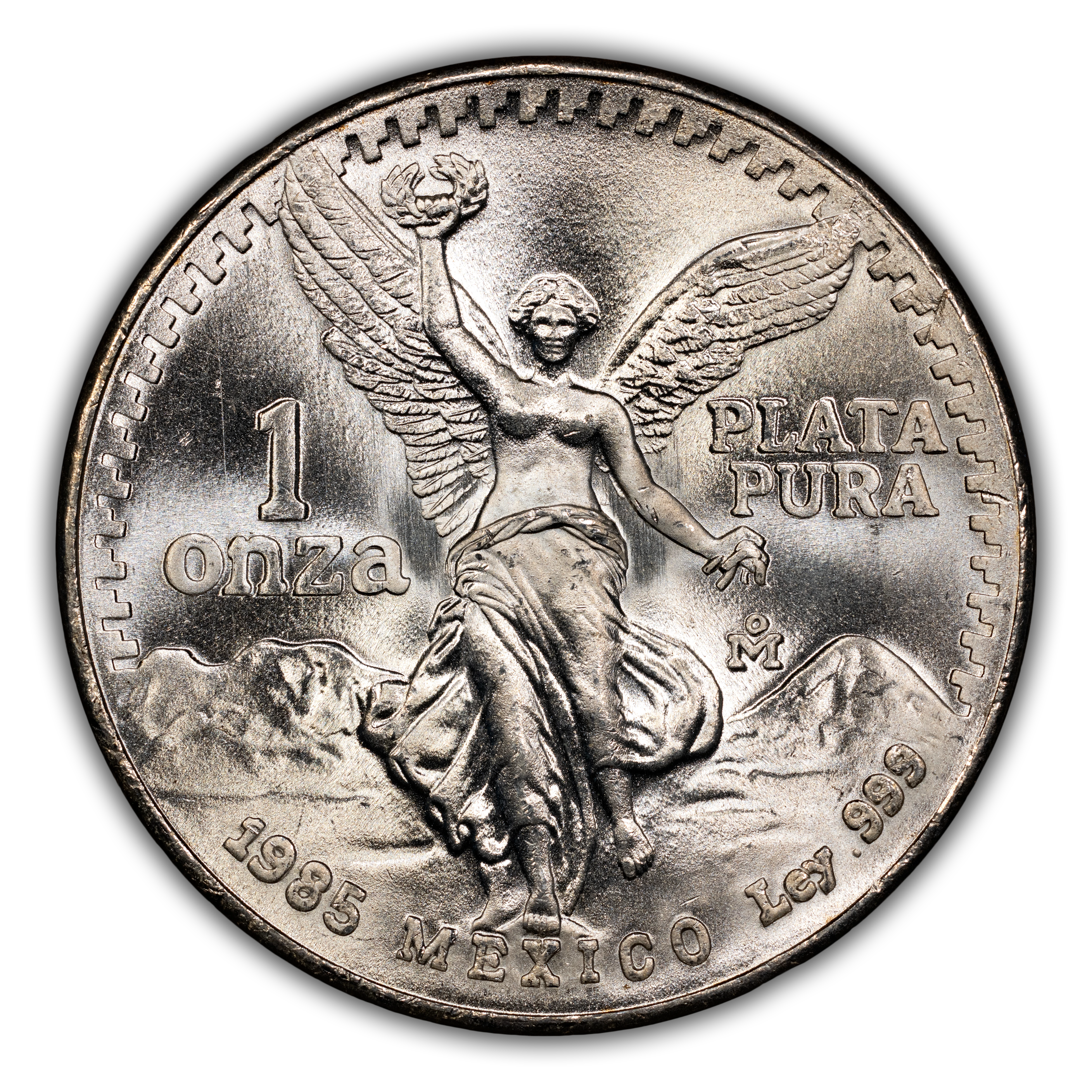 1985-Mo 1 Onza Libertad, Silver MS (KM-494.1) thumbnail 3