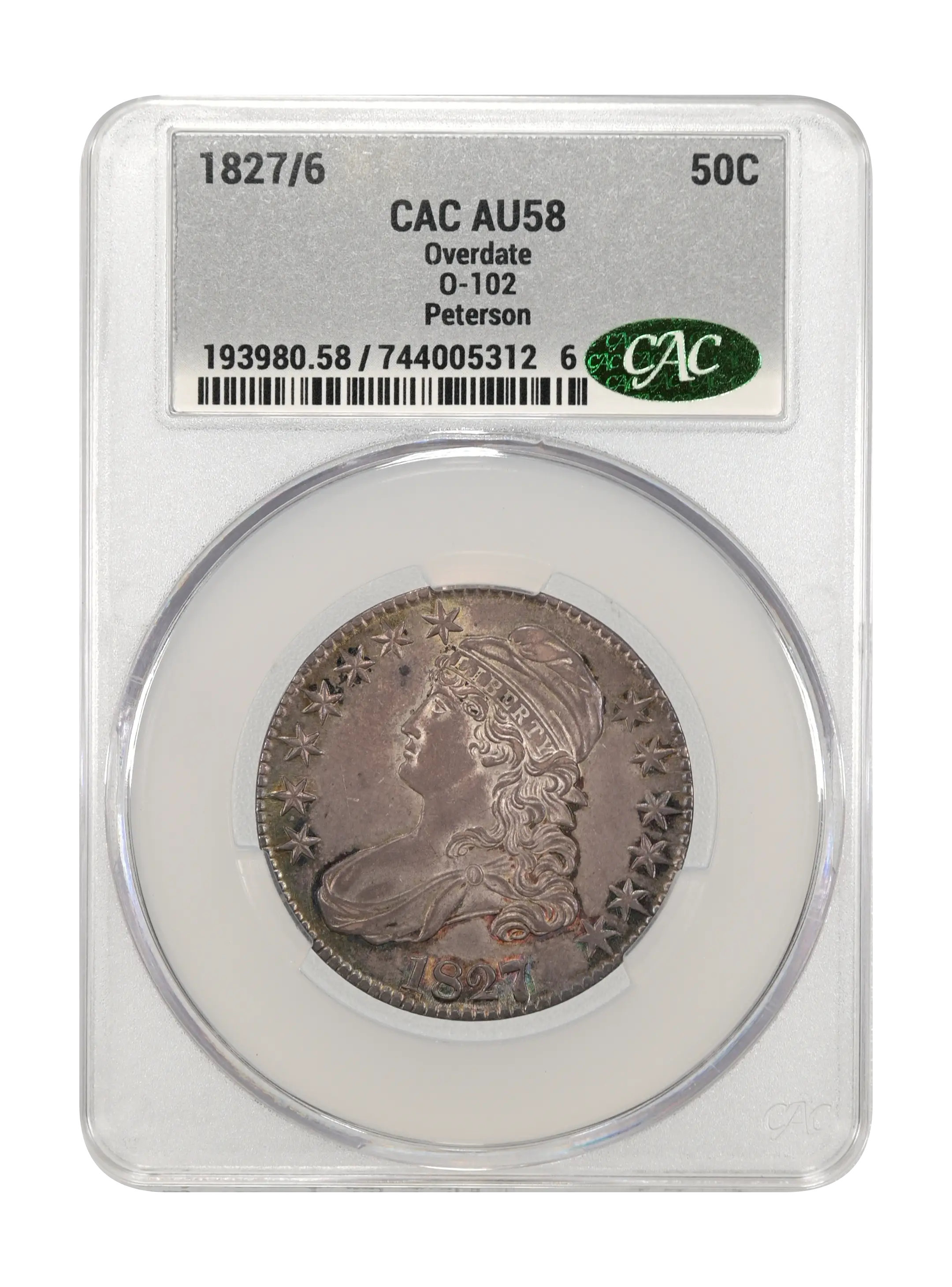 1827/6 50c Overdate, O-102 MS thumbnail 11