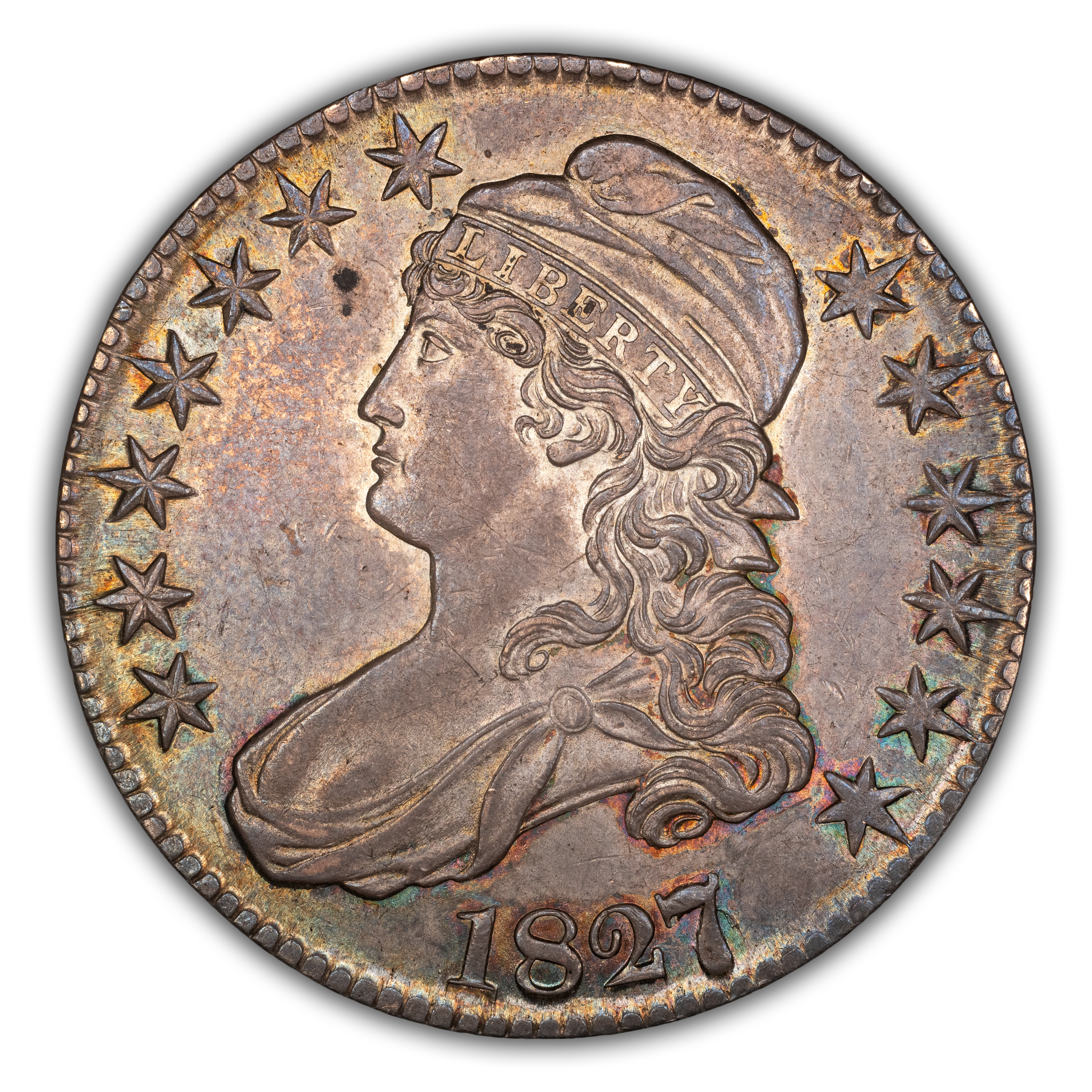 1827/6 50c Overdate, O-102 MS