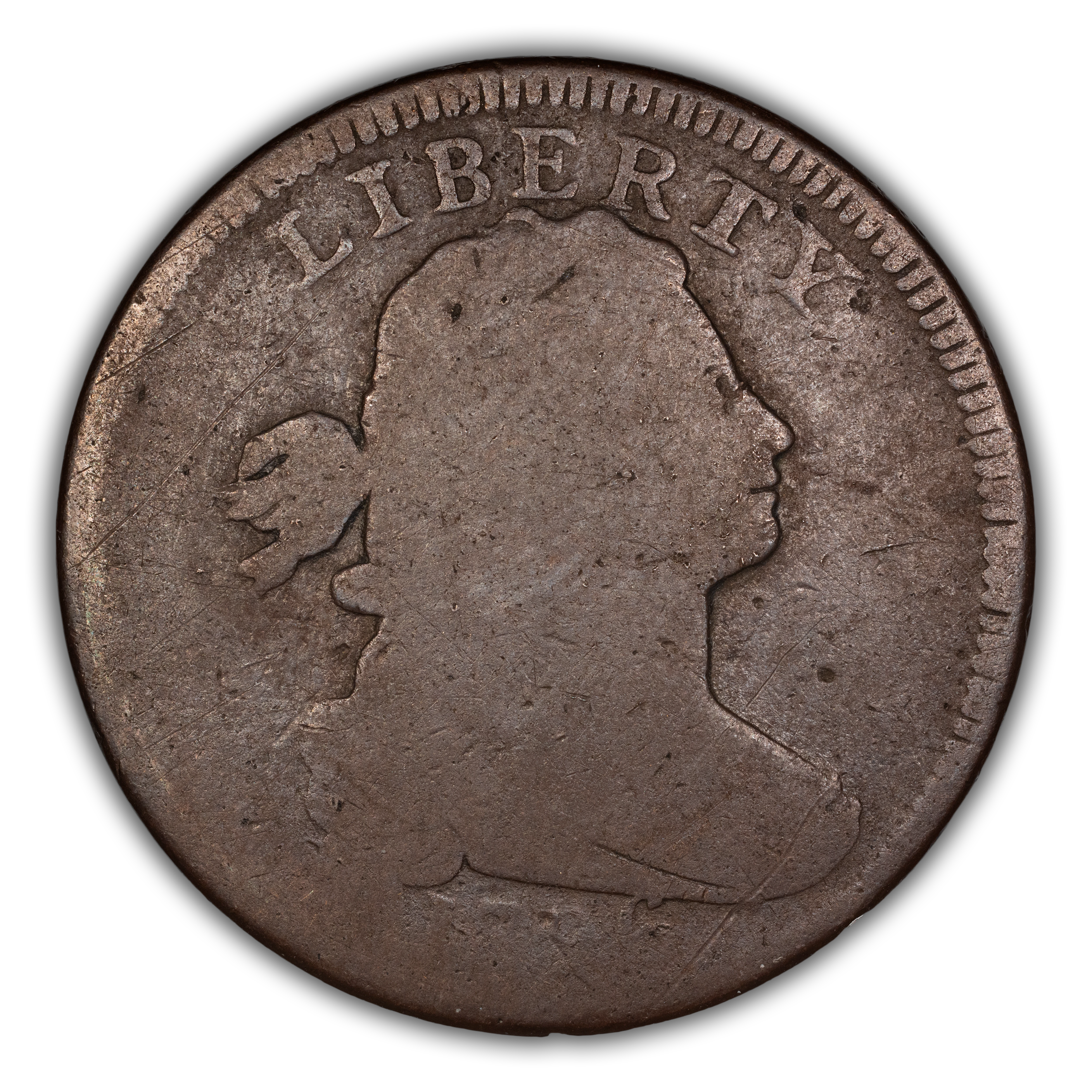 Image for 1796 1c Draped Bust, Reverse of 1797, S-114 MS BN