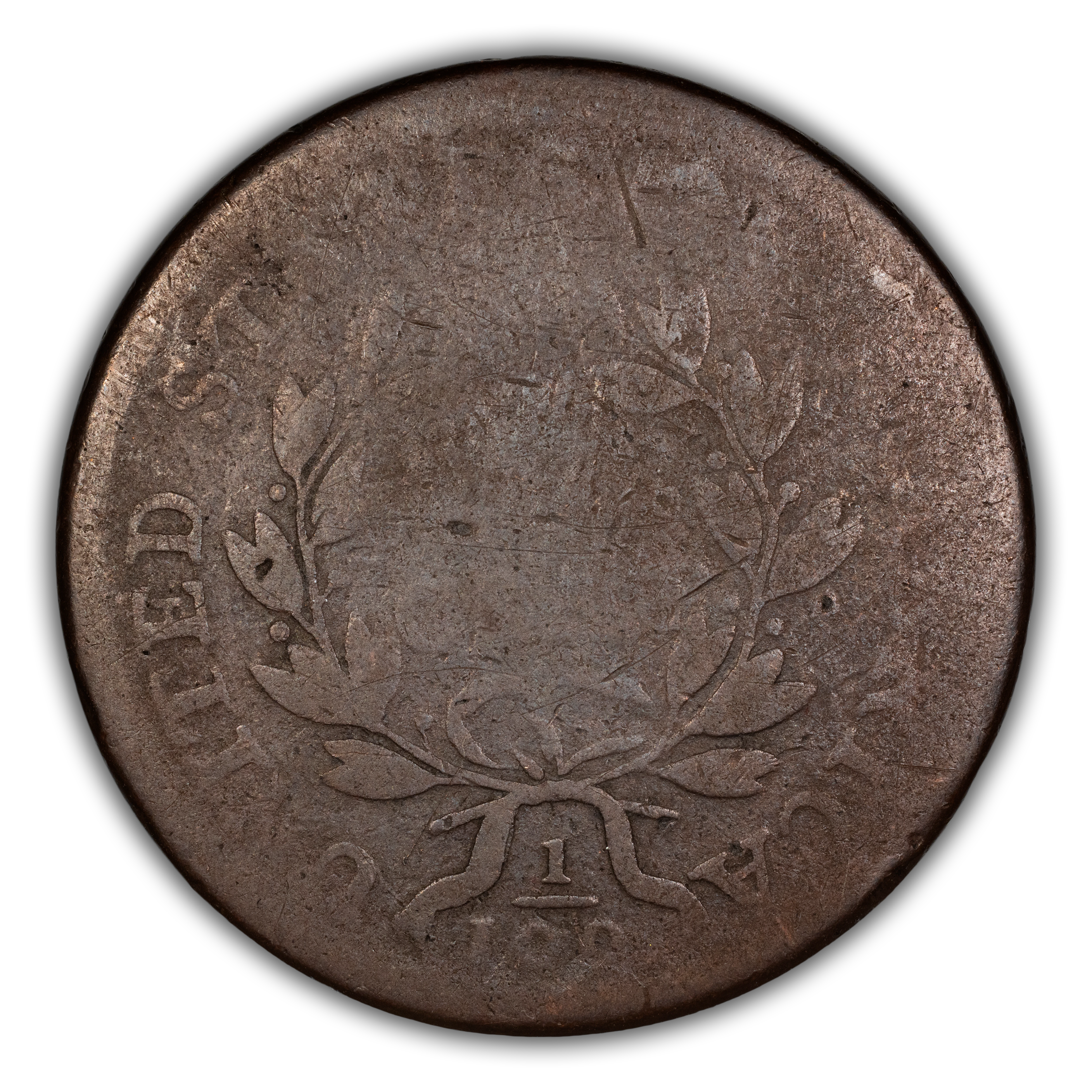 1796 1c Draped Bust, Reverse of 1797, S-114 MS BN thumbnail 3