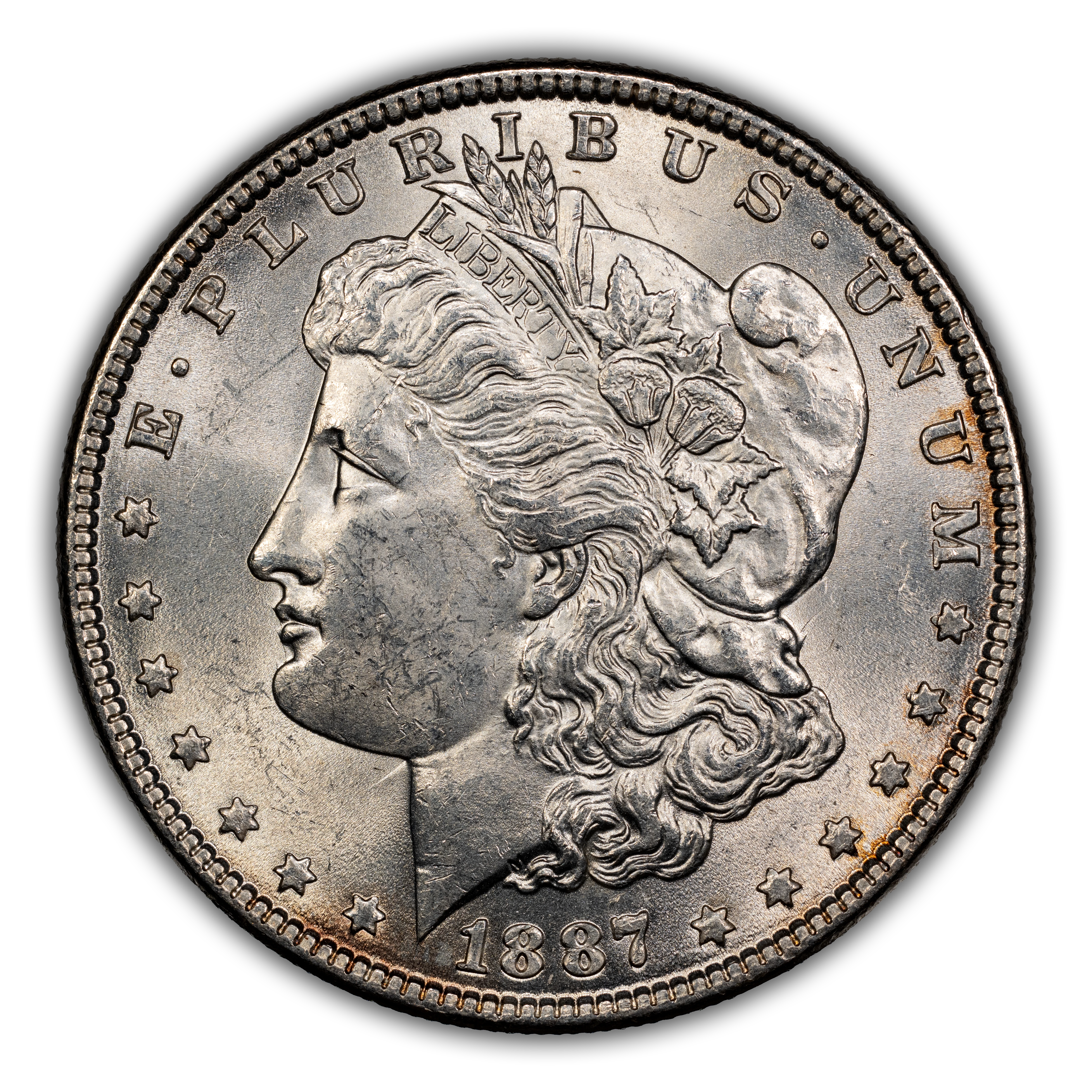 1887 $1  Doubled Stars, Clashed Dies, VAM-13A MS thumbnail 3