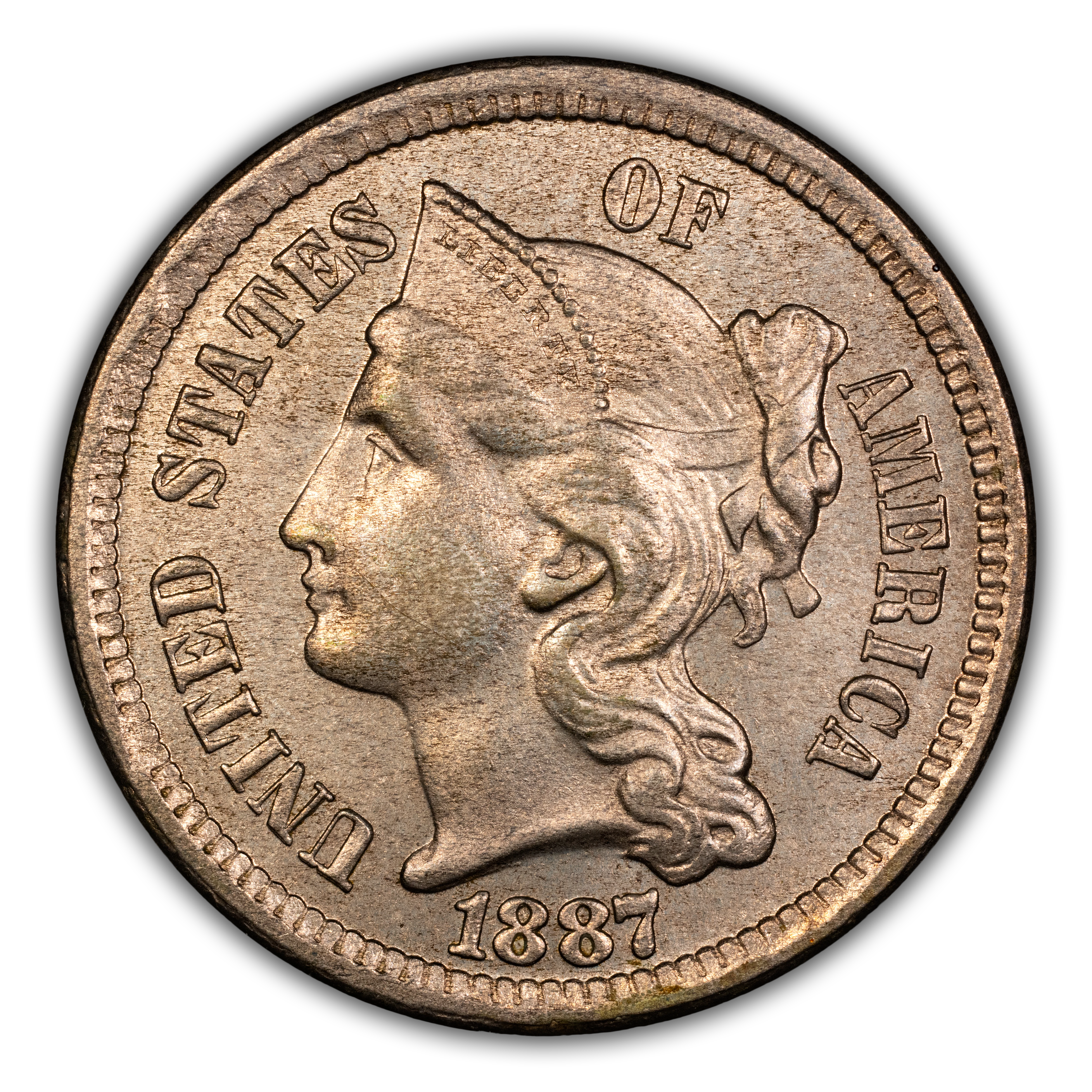 1887/6 3cN Overdate, FS-301 MS