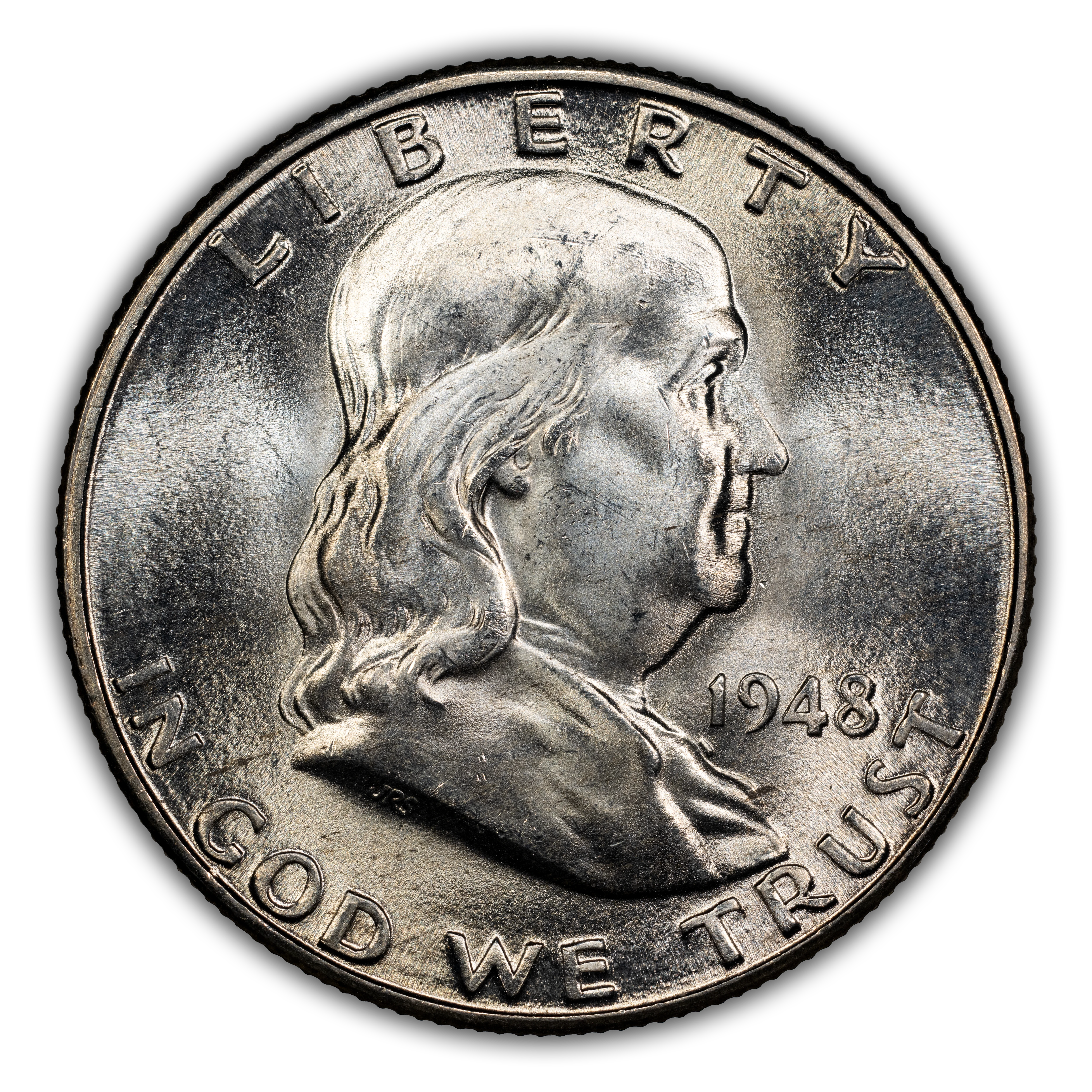 1948-D 50c Doubled Die Reverse, FS-801 MS thumbnail 2