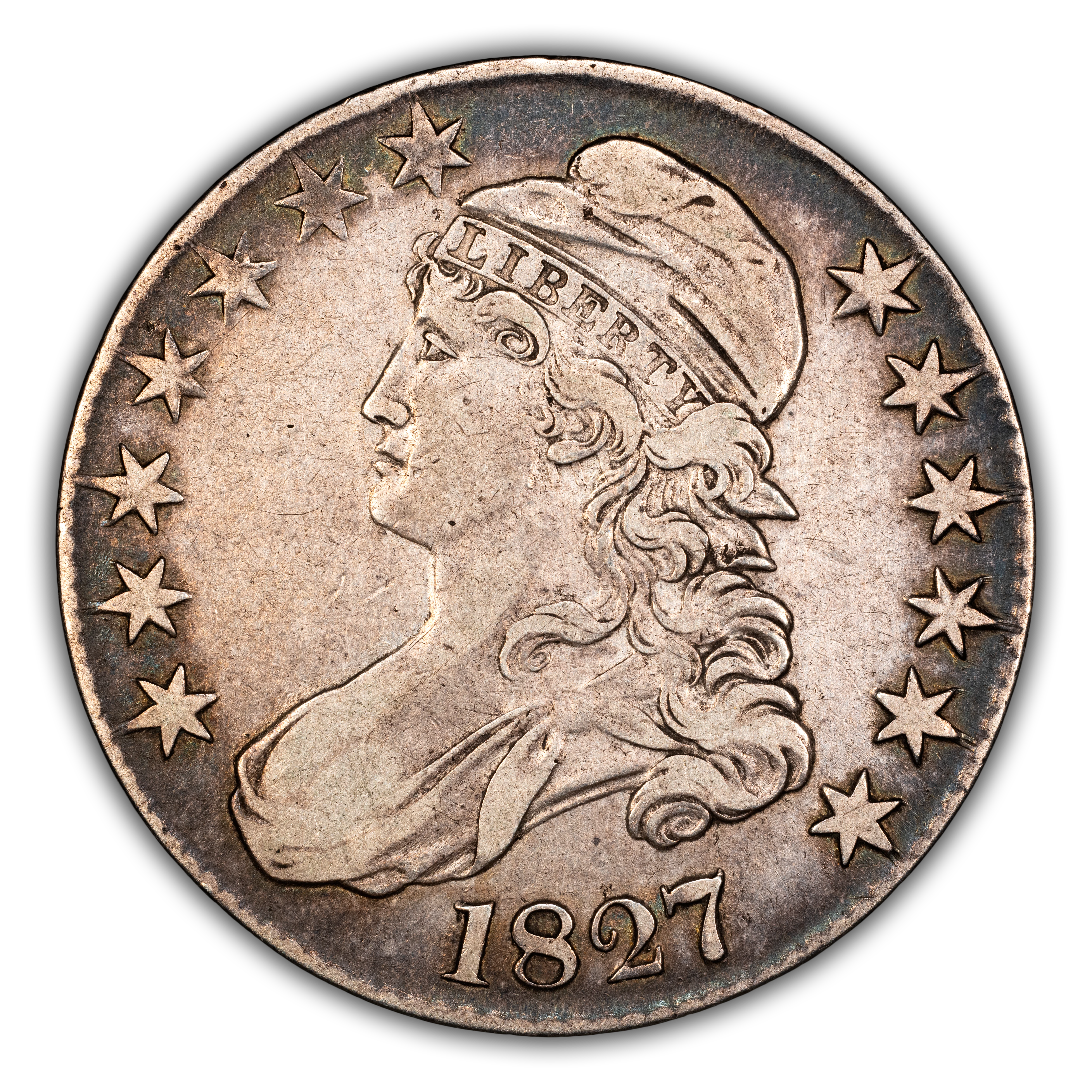 1827 50c Square Base 2, O-127 MS