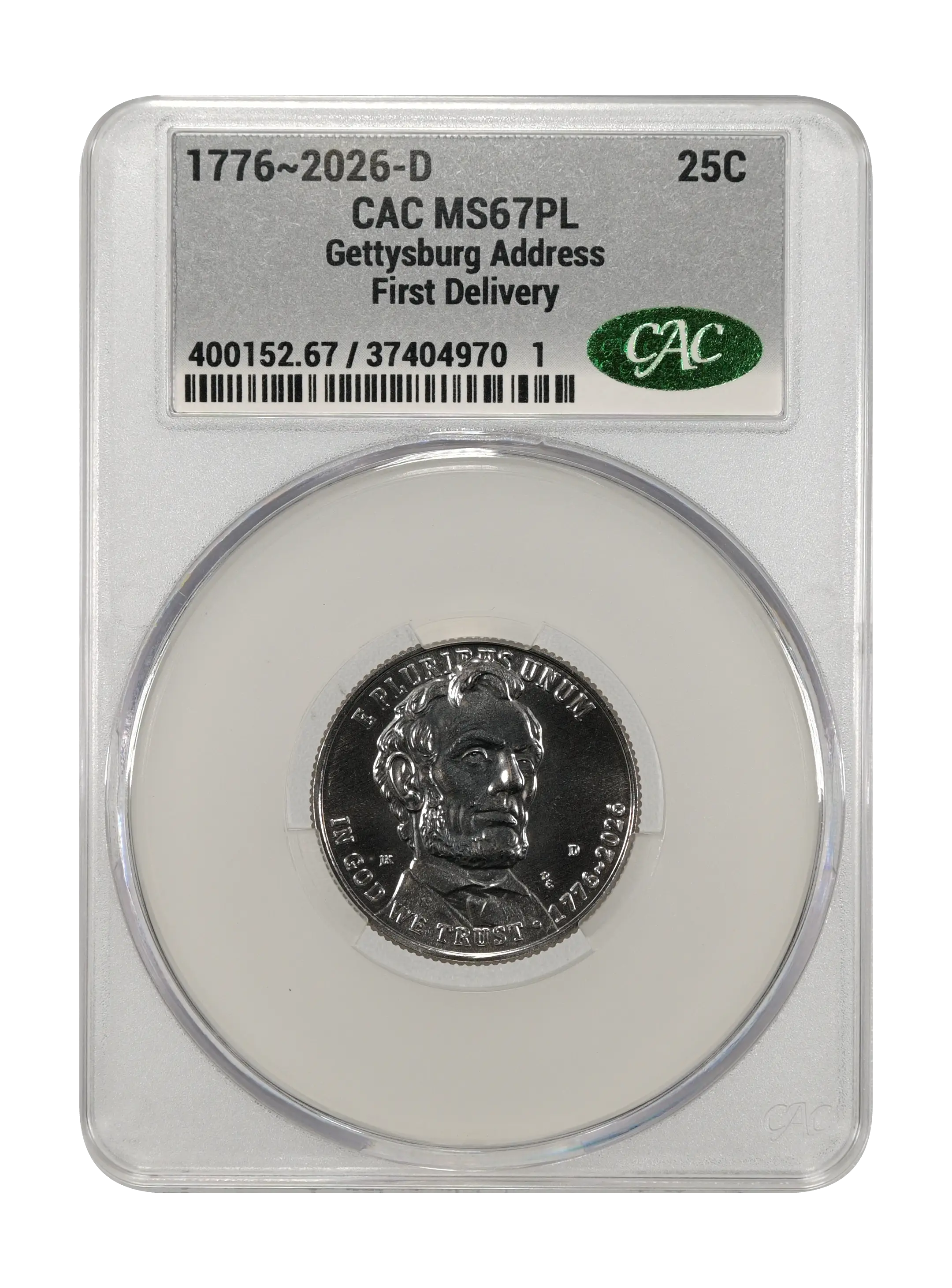 1776~2026-D 25c Gettysburg Address MS PL thumbnail 6