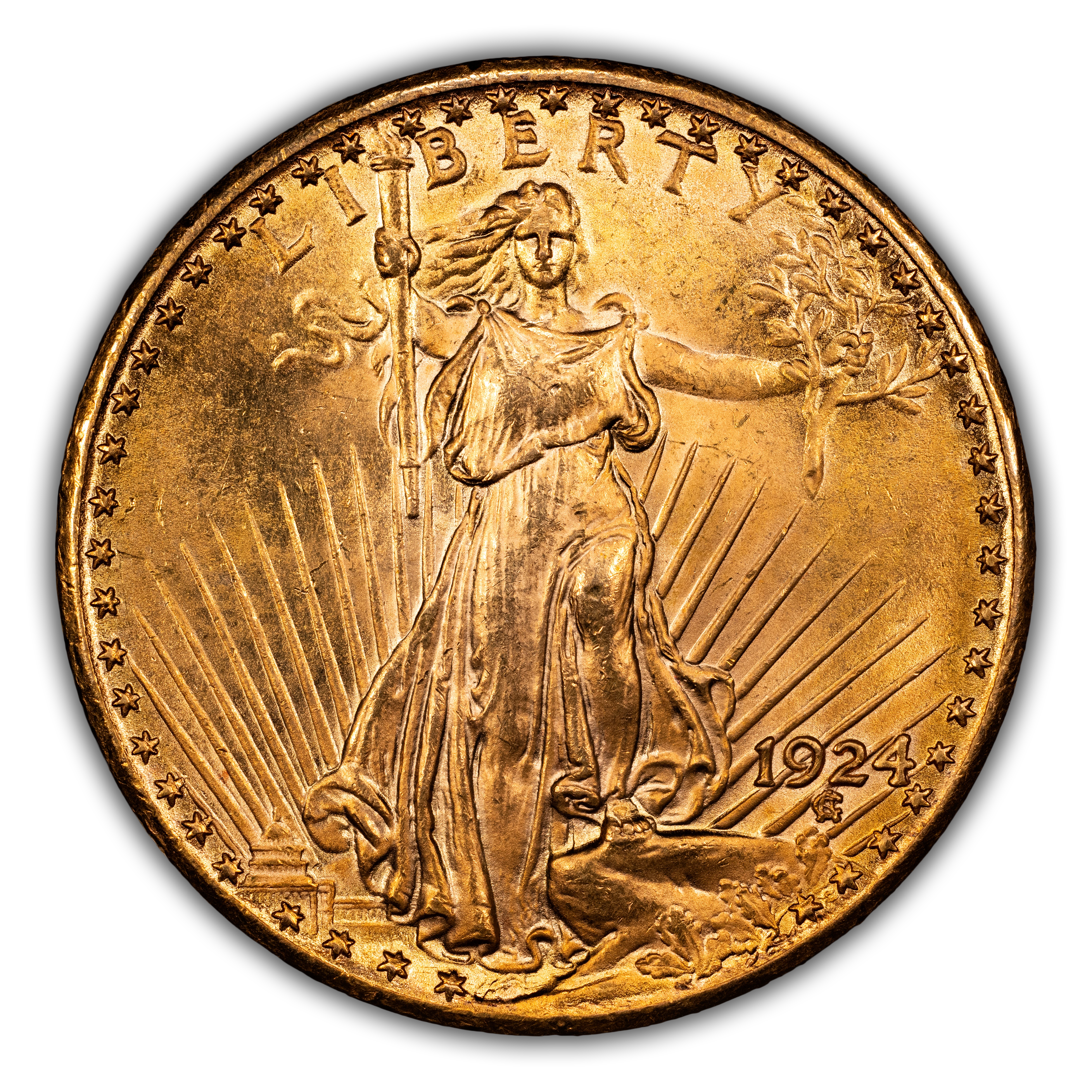 1924 $20  Doubled Die Obverse, FS-101 MS thumbnail 4