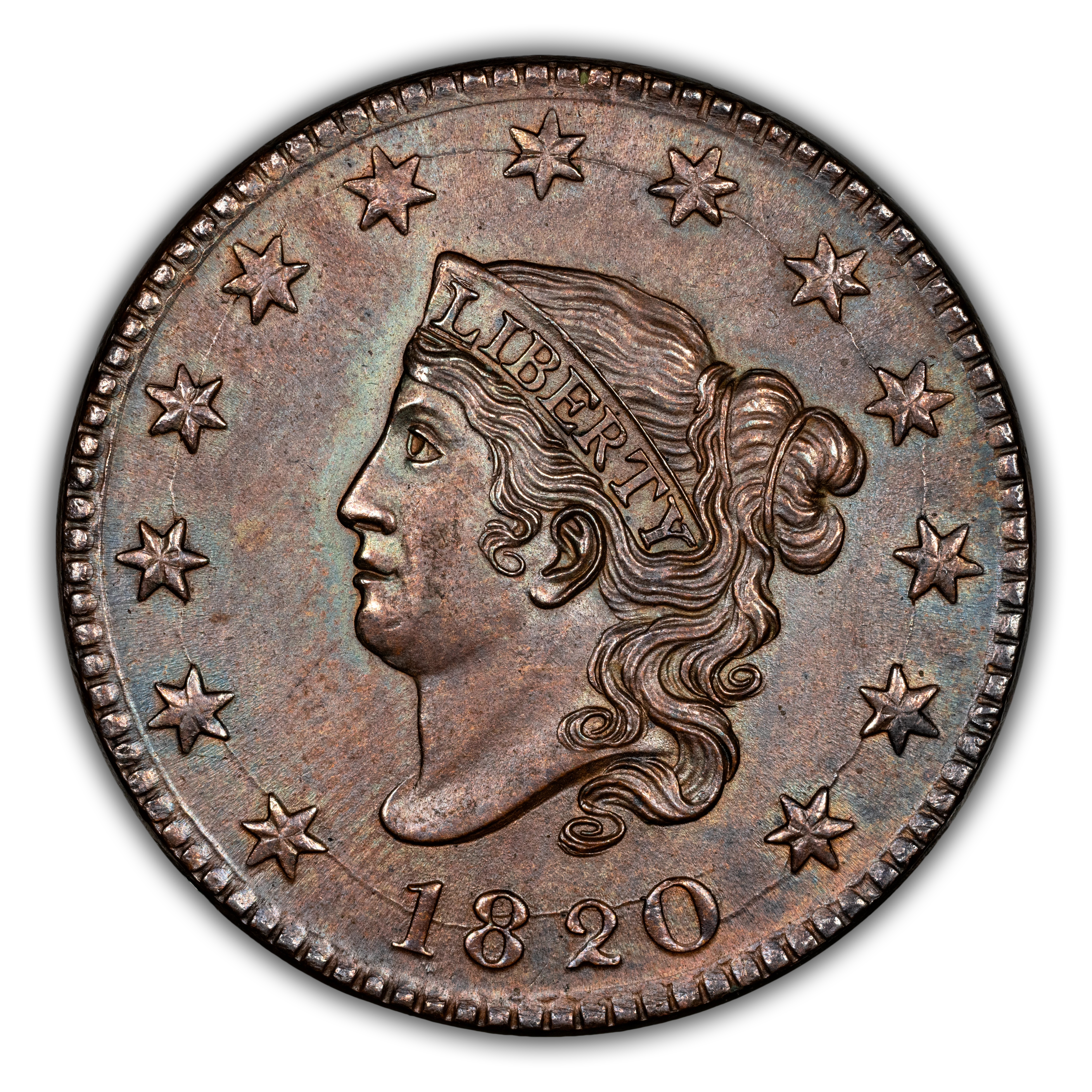 1820 1c Large Date MS BN thumbnail 3
