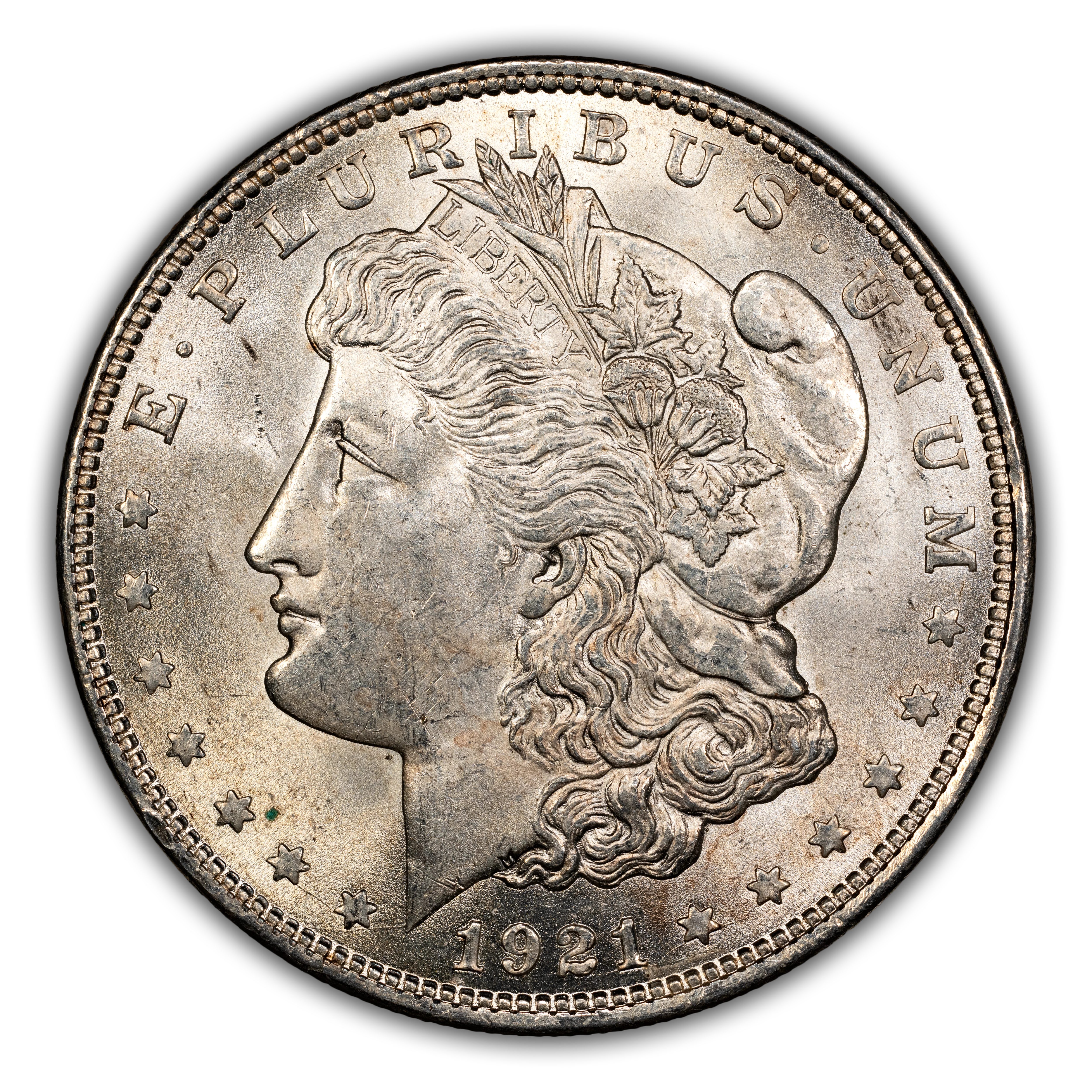 1921 $1  Morgan, Infrequent Reeding, VAM-29 MS thumbnail 2