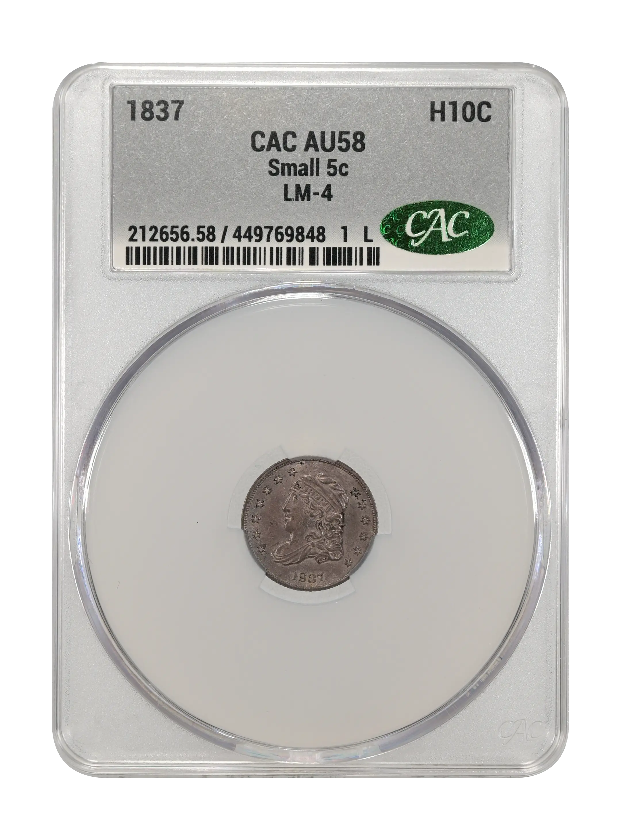1837 H10c Small 5c, LM-4 MS thumbnail 8