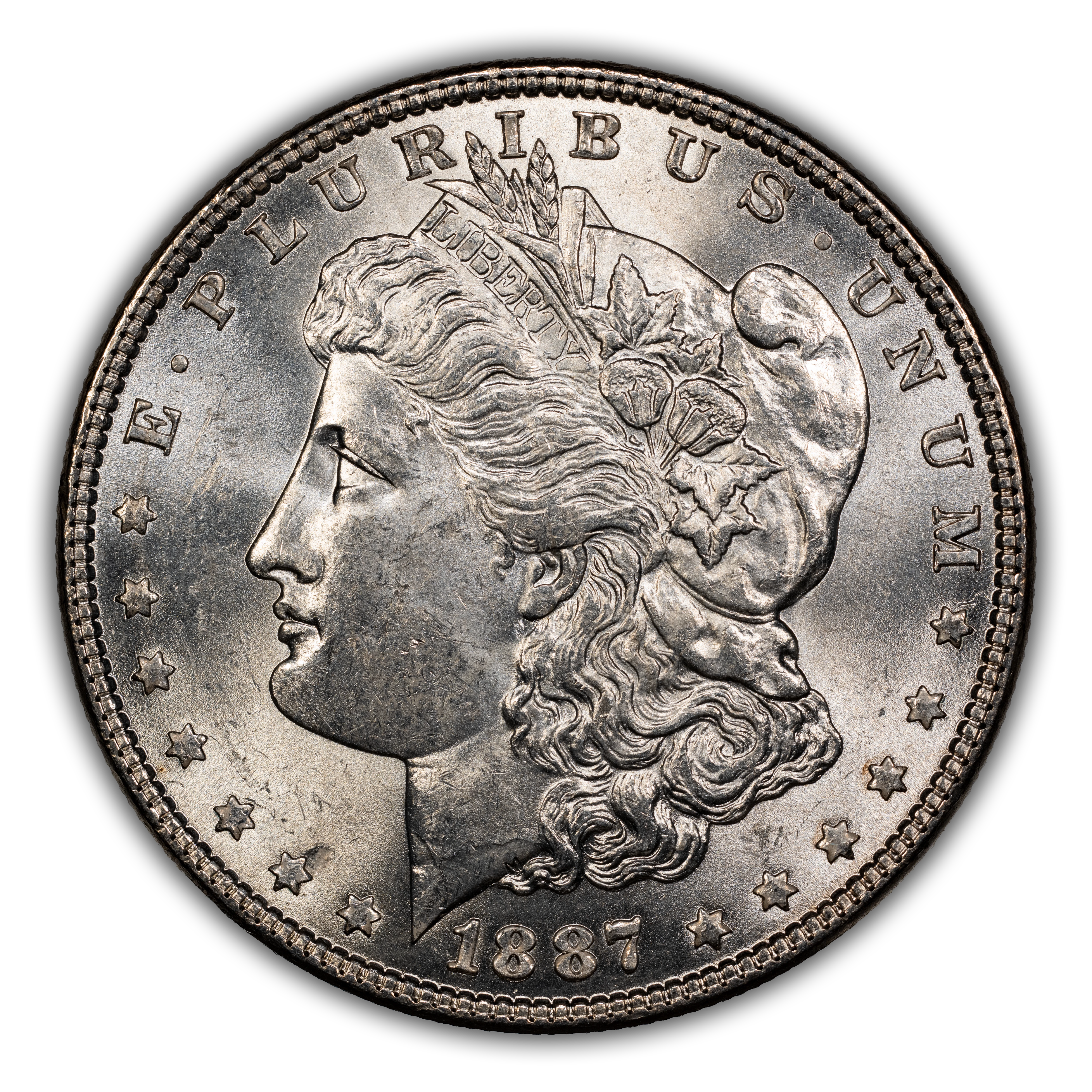 1887 $1  Doubled Stars, Clashed Dies, VAM-13A MS thumbnail 2