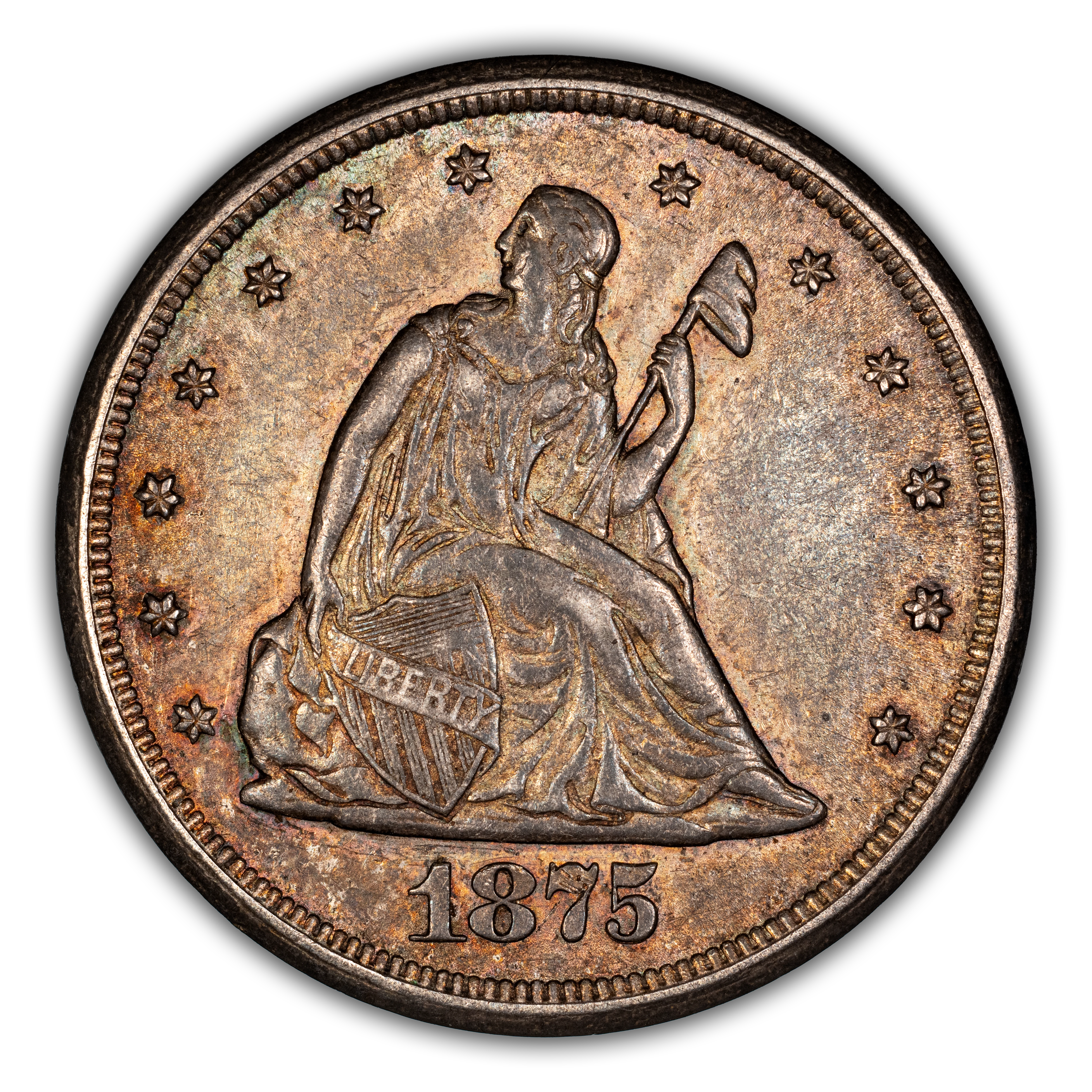 Twenty-Cent Piece Set 20c Seated Liberty, no 1876-CC, 4 Coins MS thumbnail 5