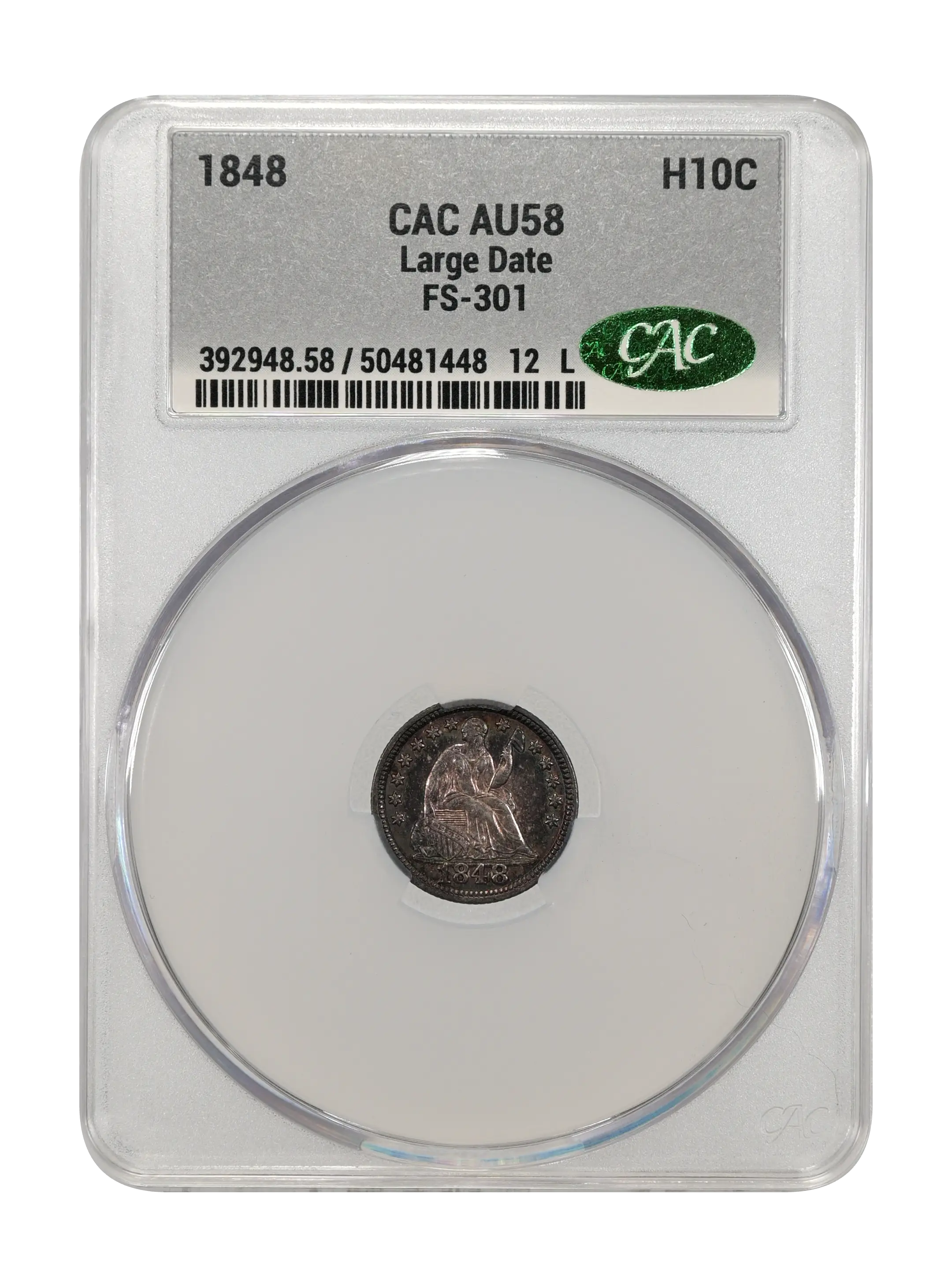 1848 H10c Large Date, FS-301 MS thumbnail 7