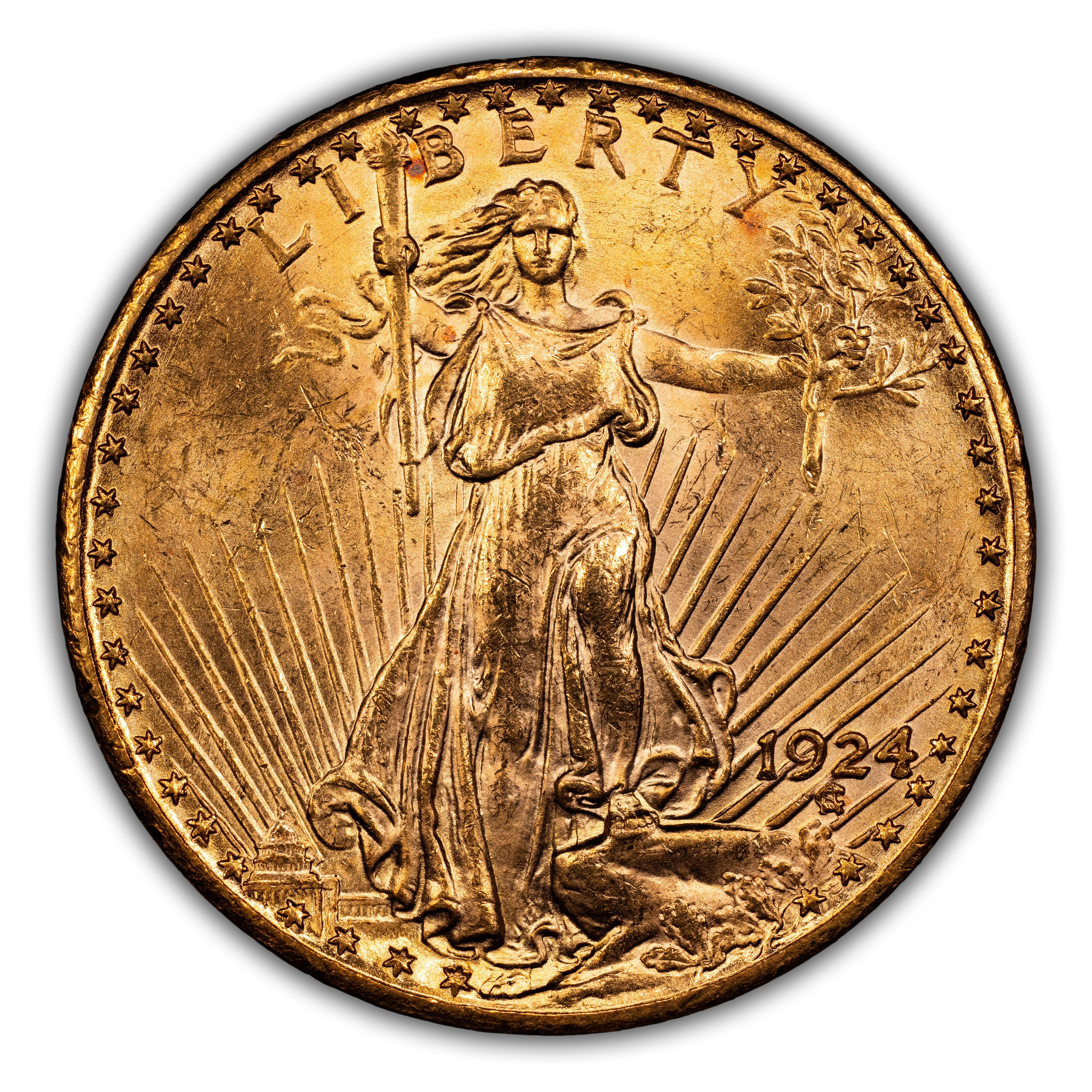 1924 $20  Doubled Die Obverse, FS-101 MS thumbnail 6