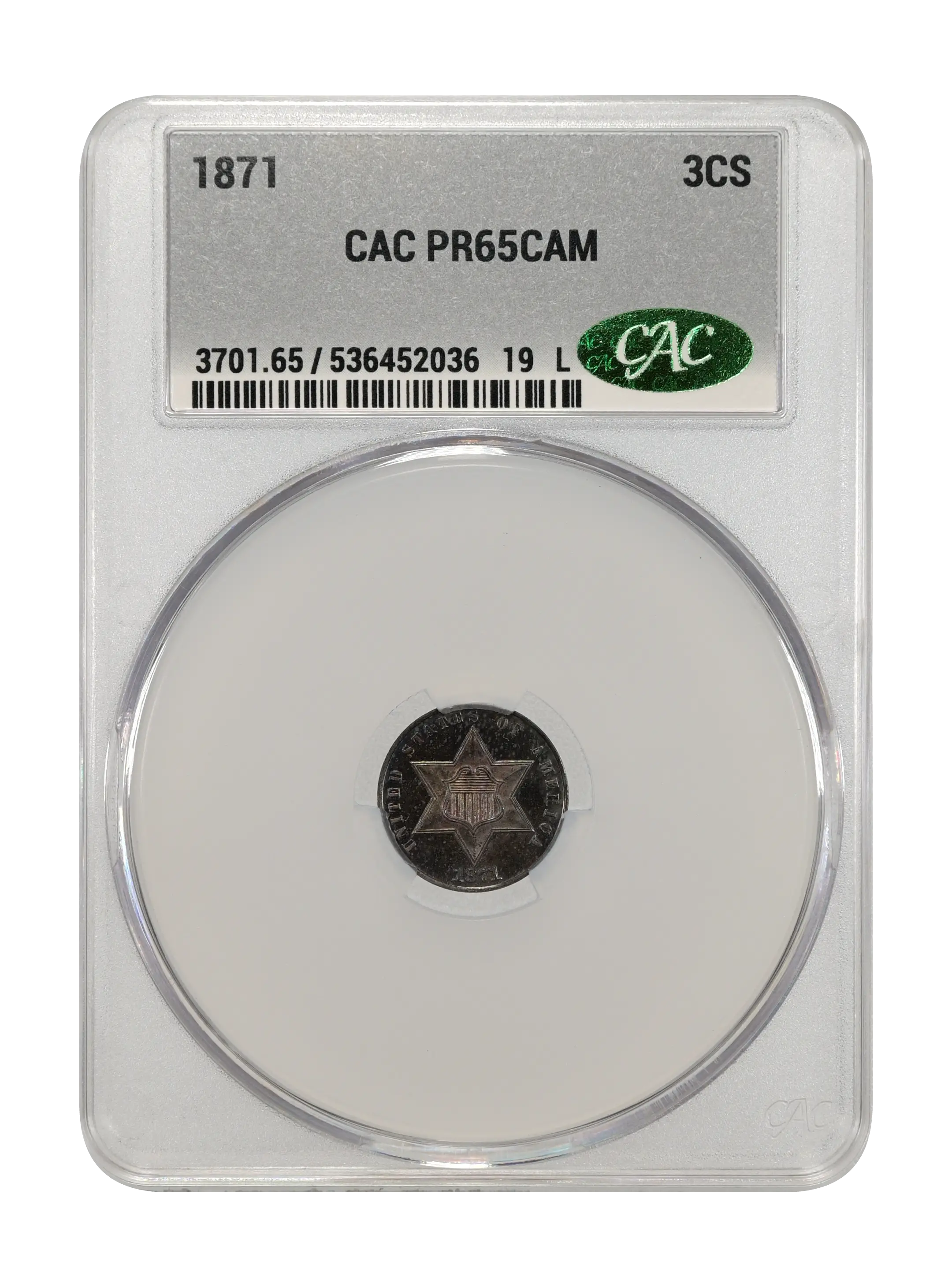 1871 3cS PR CAM PR64 CAM CAC thumbnail 21