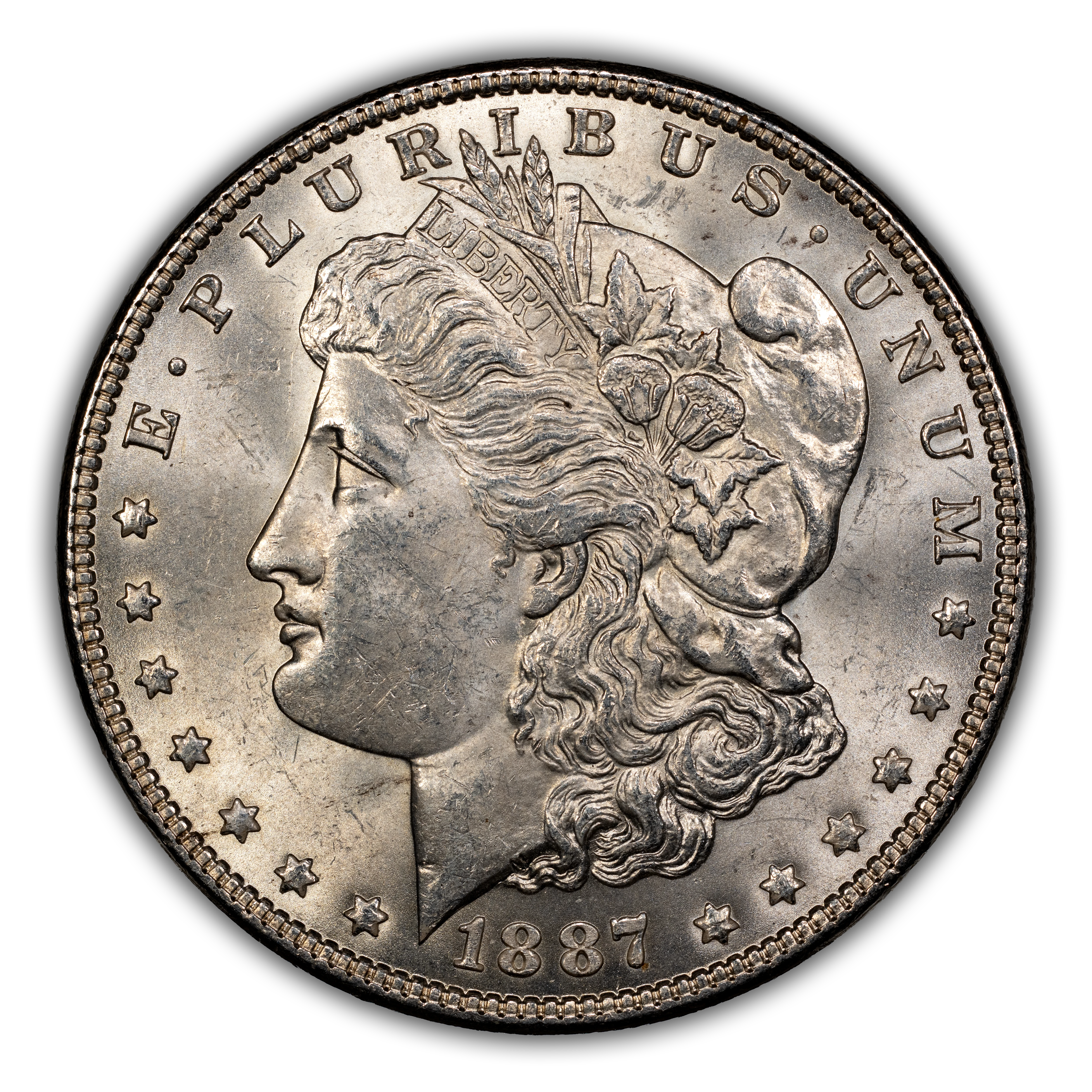 1887 $1  Doubled Stars, Clashed Dies, VAM-13A MS thumbnail 4