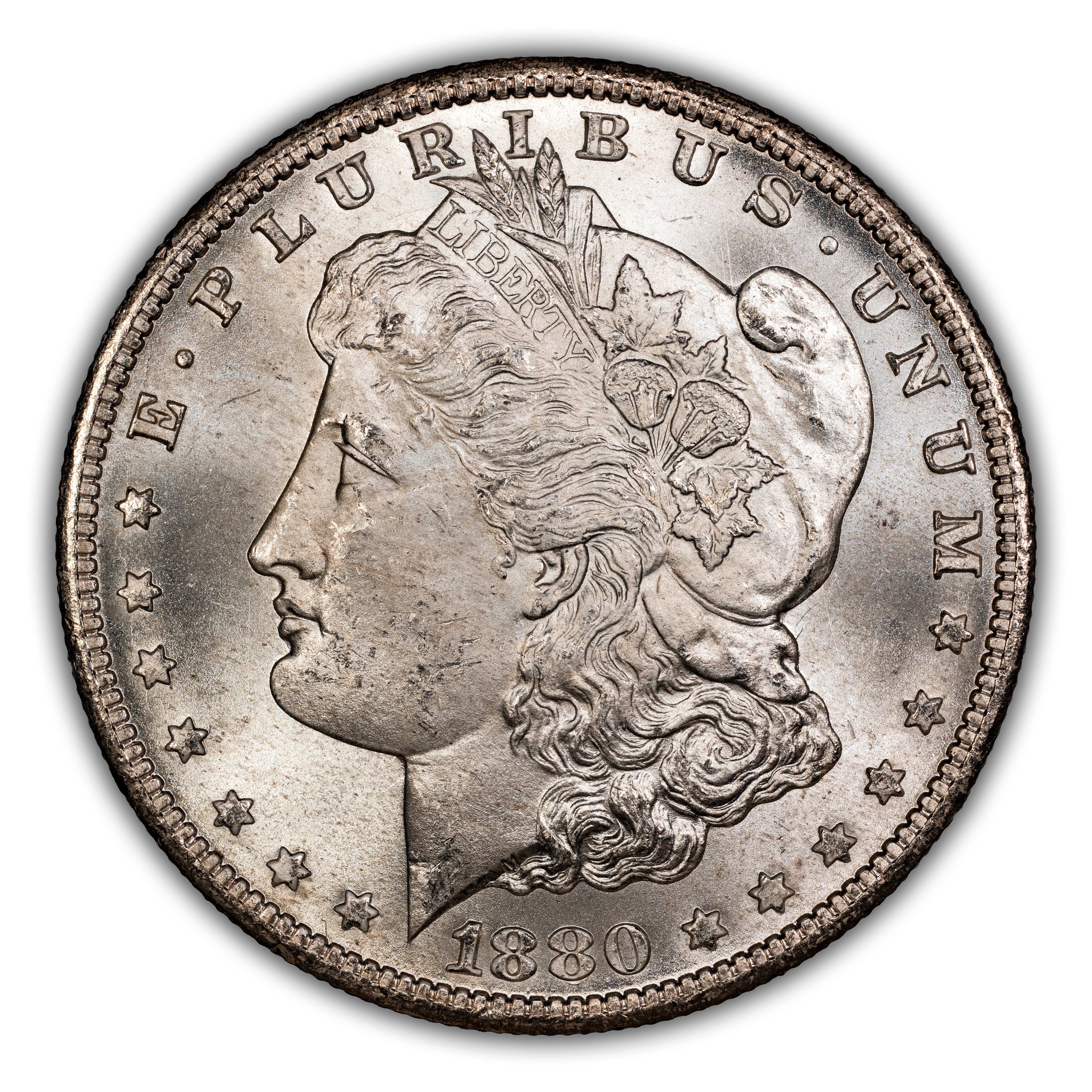 1880-CC $1  Reverse of 1878, 8/7, VAM-7A MS thumbnail 2