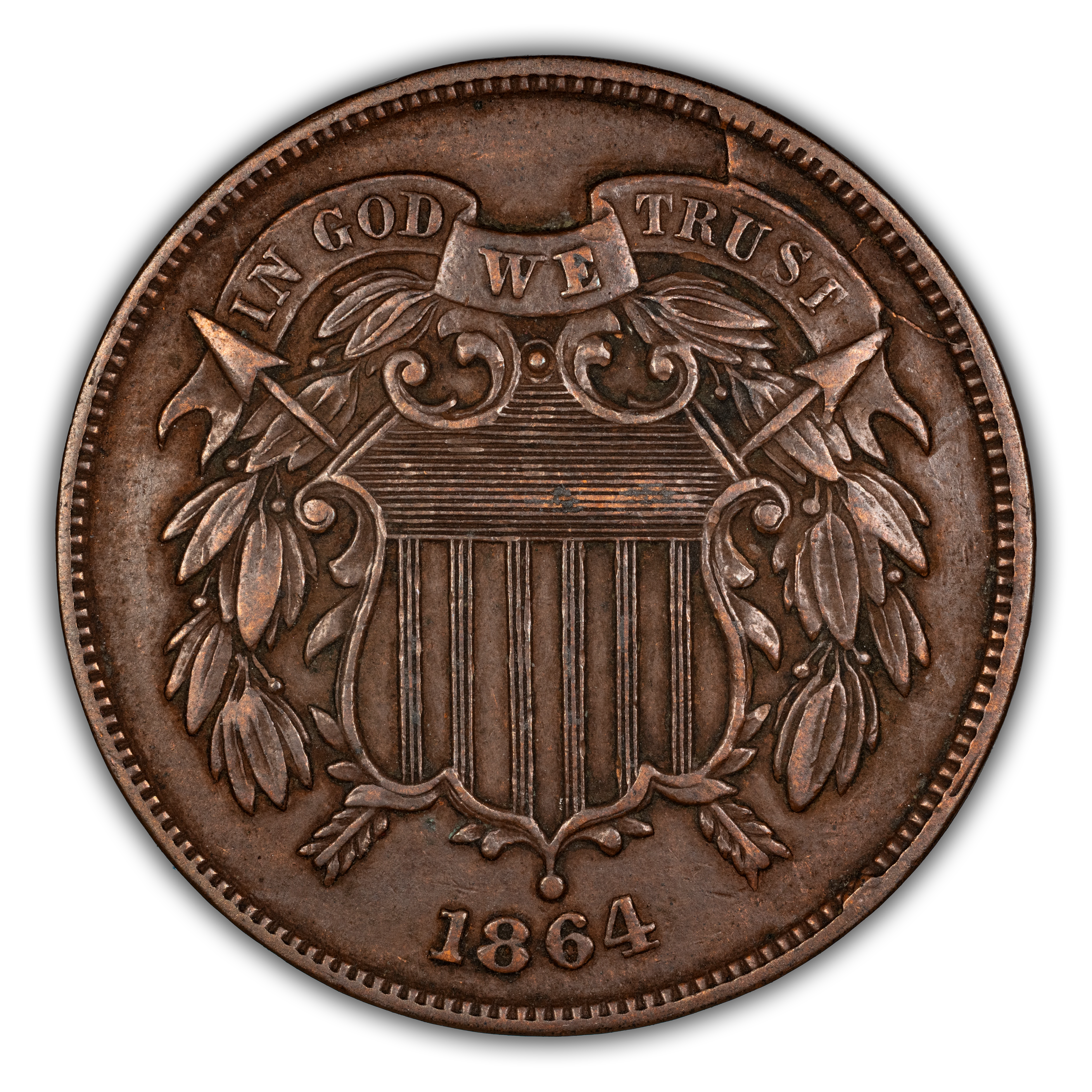 1864 2c Large Motto, DDO, FS-1101 MS BN thumbnail 3