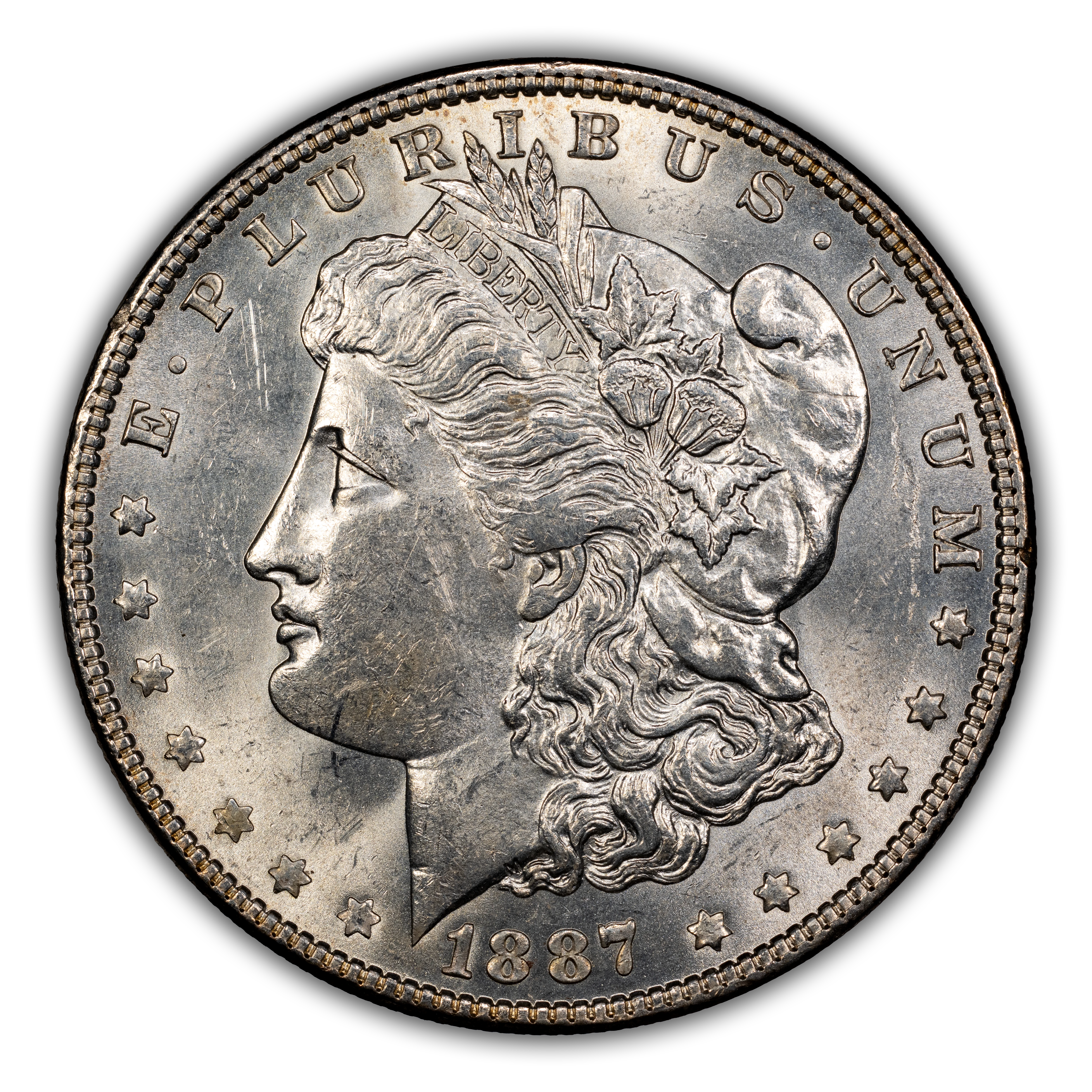 1887 $1  Doubled Stars, Clashed Dies, VAM-13A MS thumbnail 6