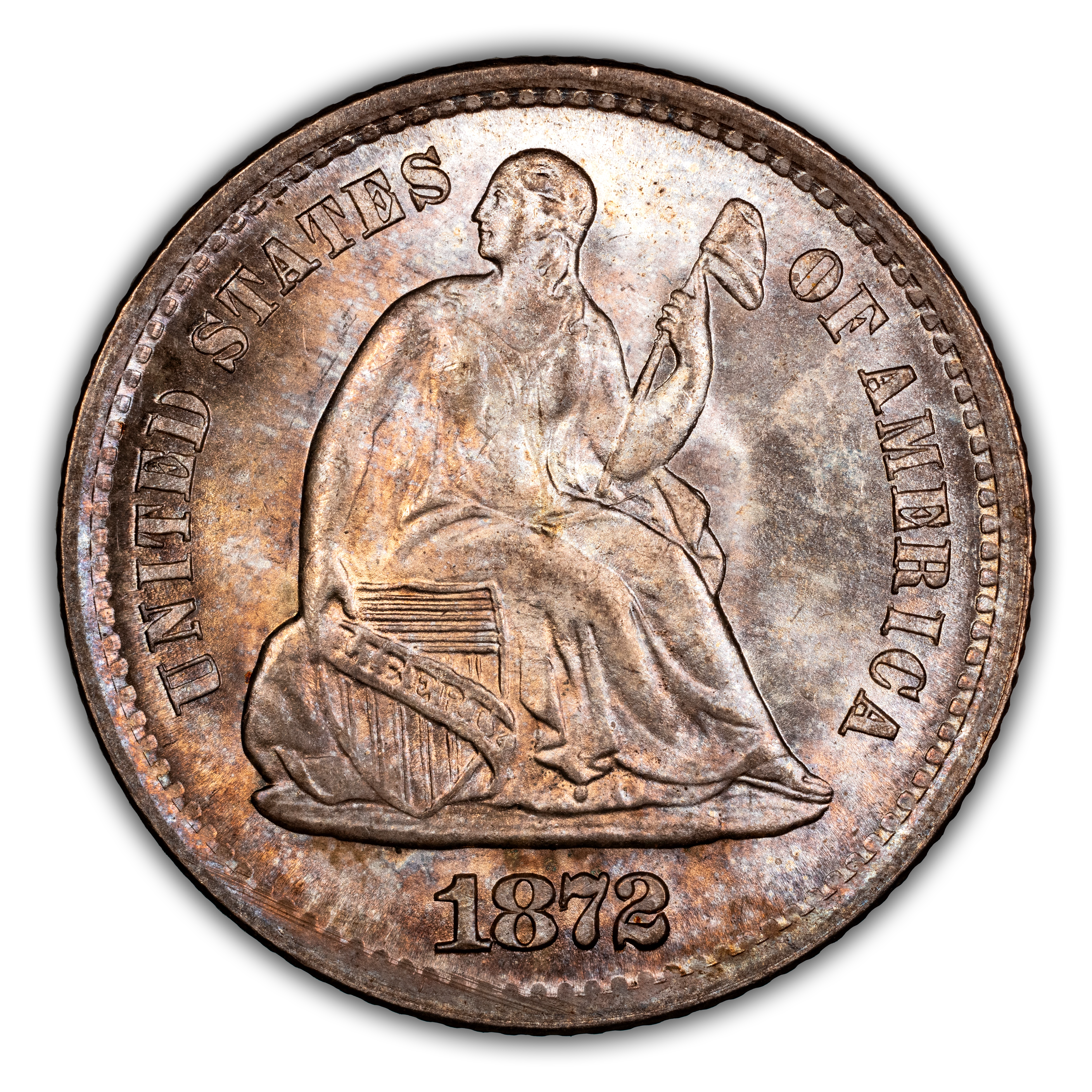 1872-S H10c MM Below Wreath, MPD, FS-301 MS thumbnail 2