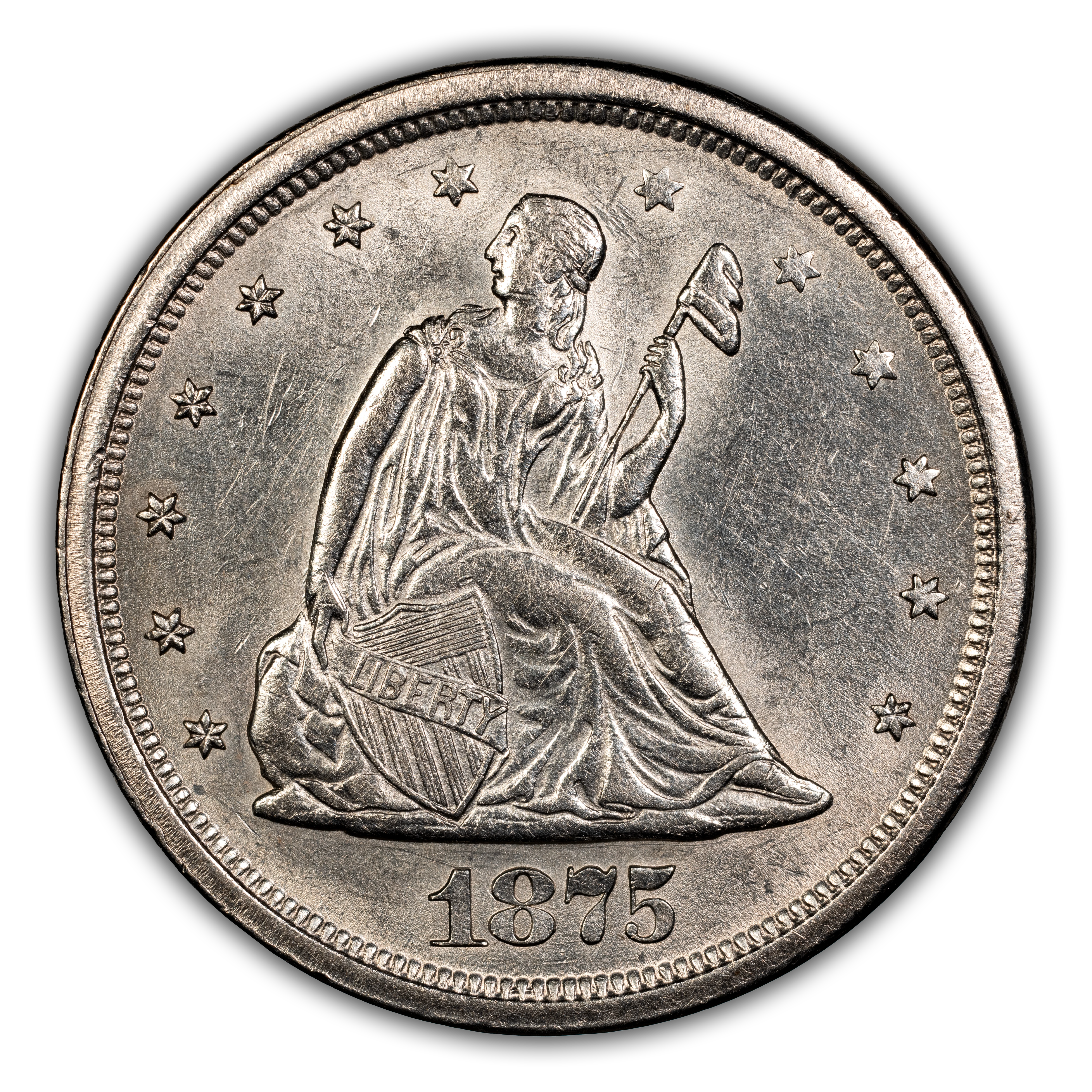 Twenty-Cent Piece Set 20c Seated Liberty, no 1876-CC, 4 Coins MS thumbnail 8
