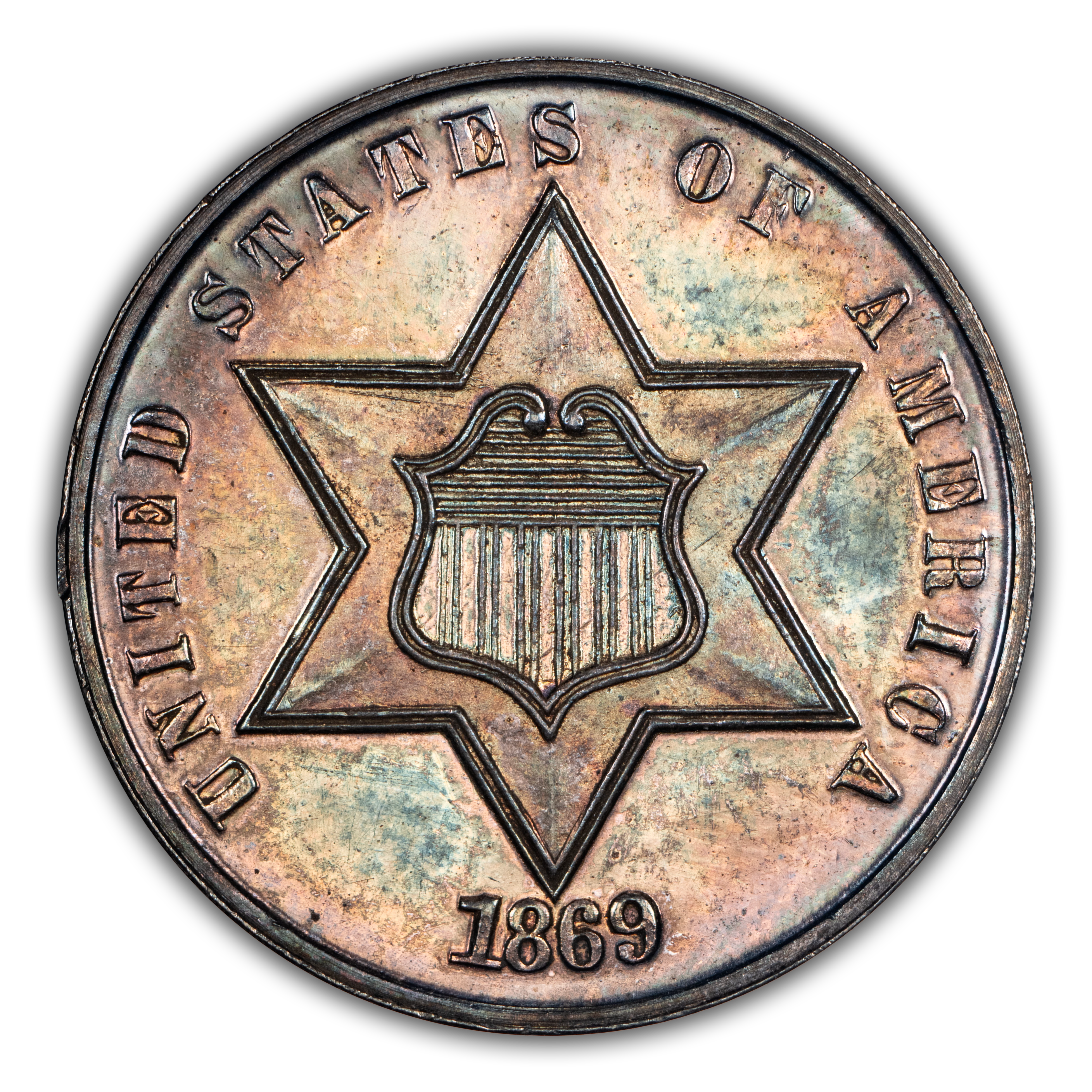 1869/'8' 3cS Narrow Date PR thumbnail 3