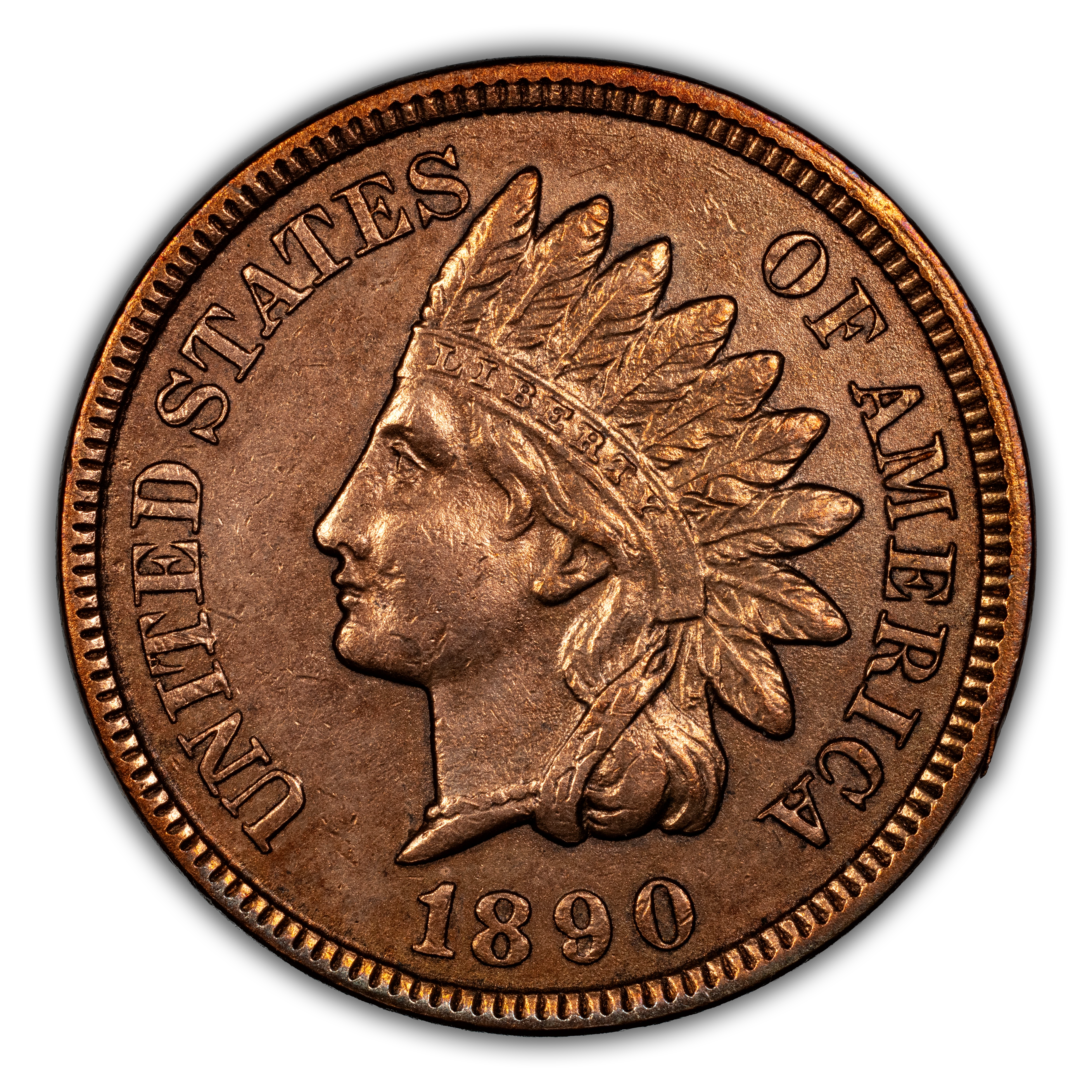 1890 1c Quadruple Die Obverse, FS-101, S-1 MS BN thumbnail 2