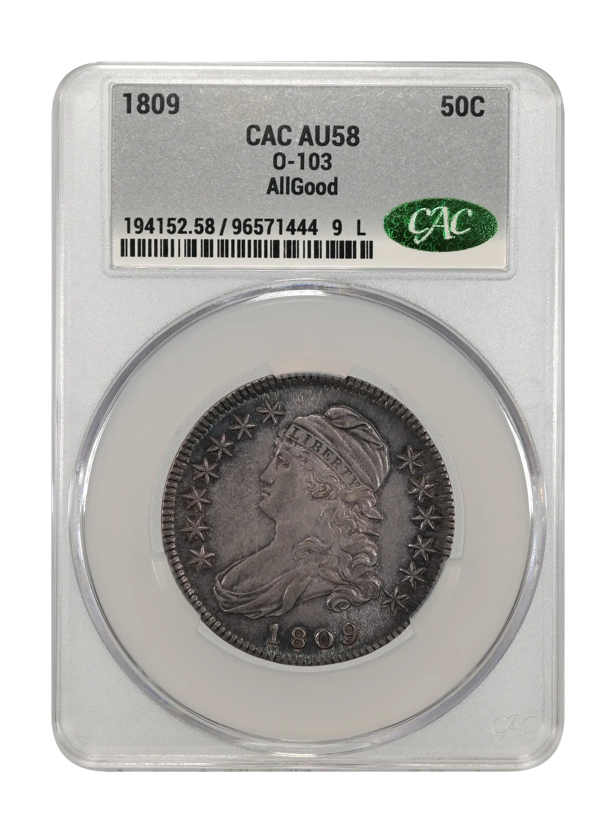 1809 50c O-103 AG3 CAC thumbnail 23